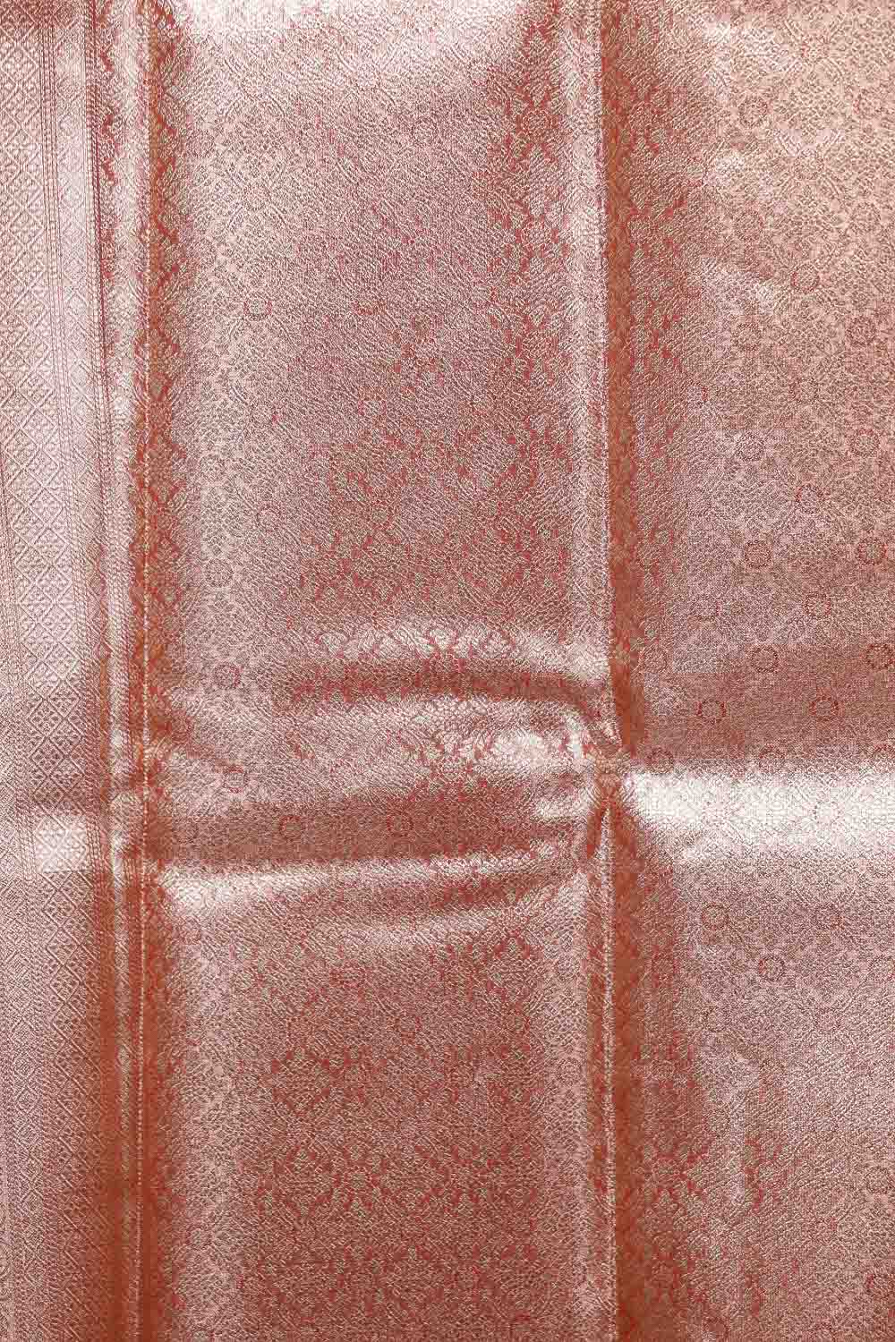 Peach Semi Silk Saree