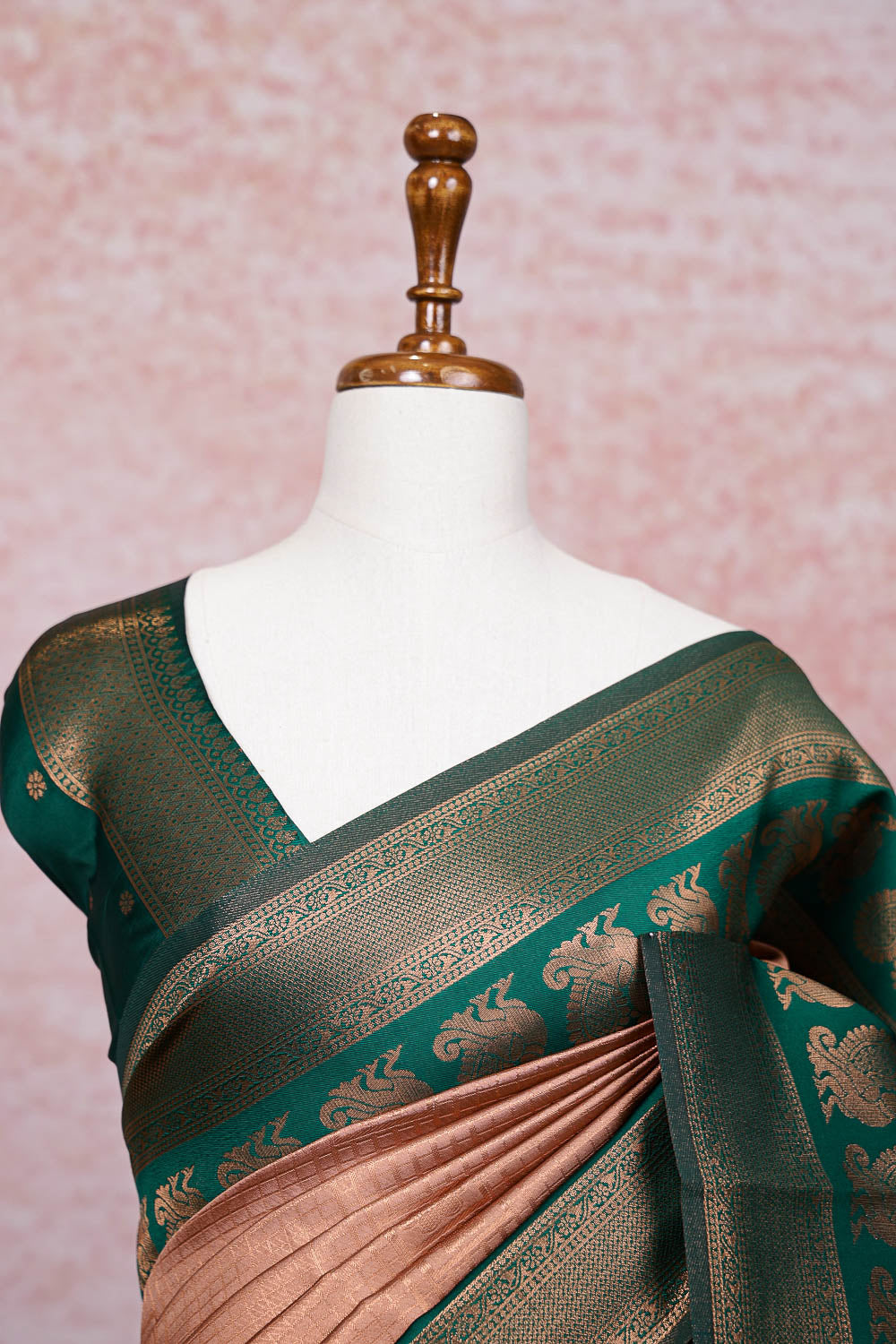 Peach Semi Silk Saree