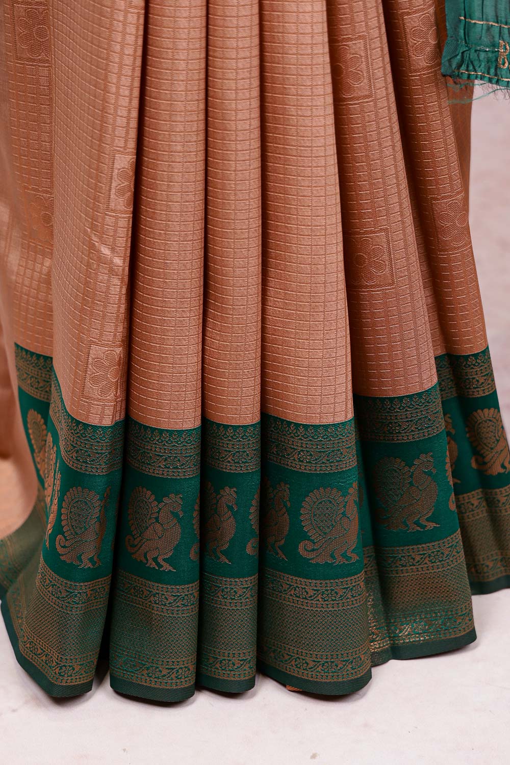 Peach Semi Silk Saree