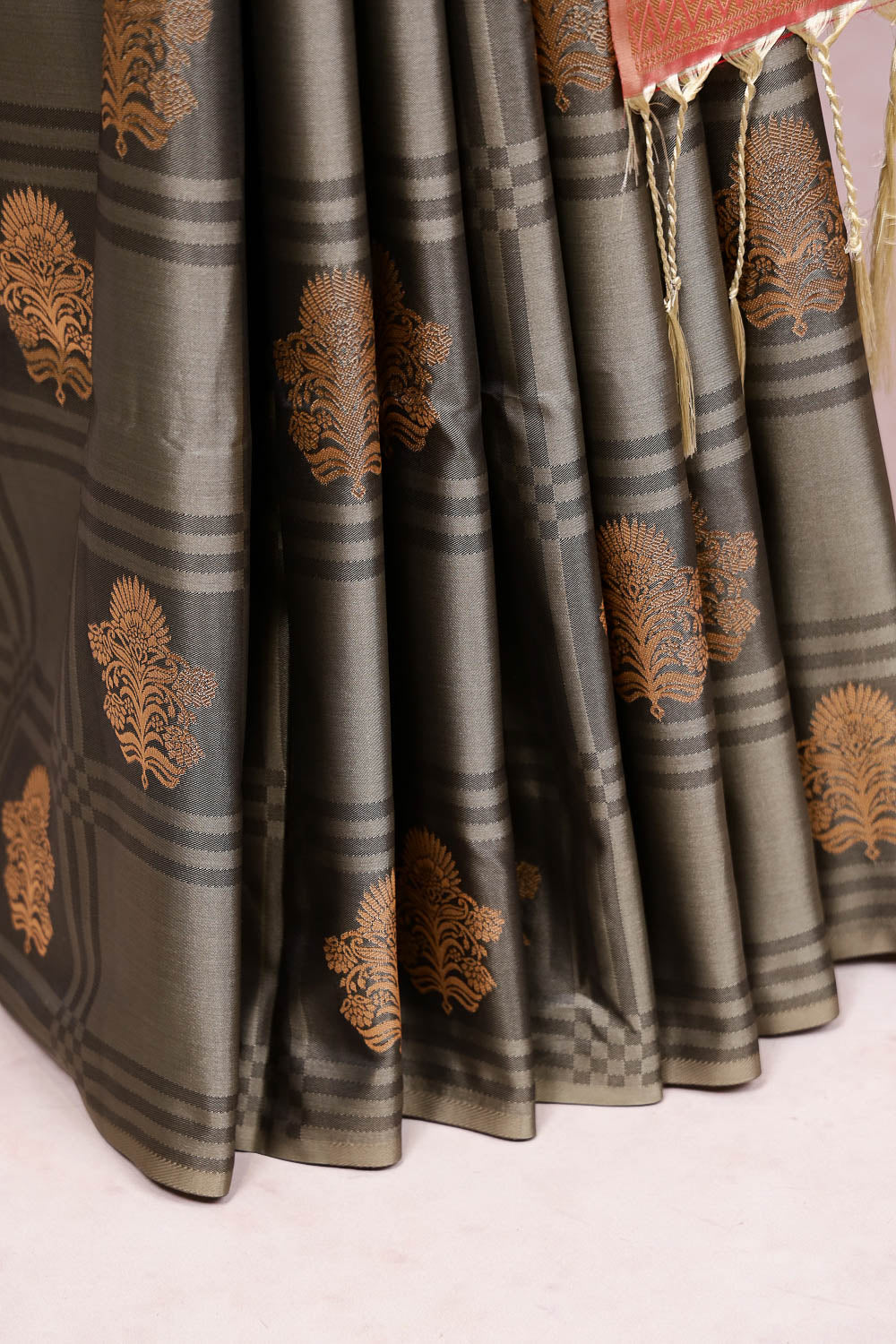 Grey Semi Silk Saree