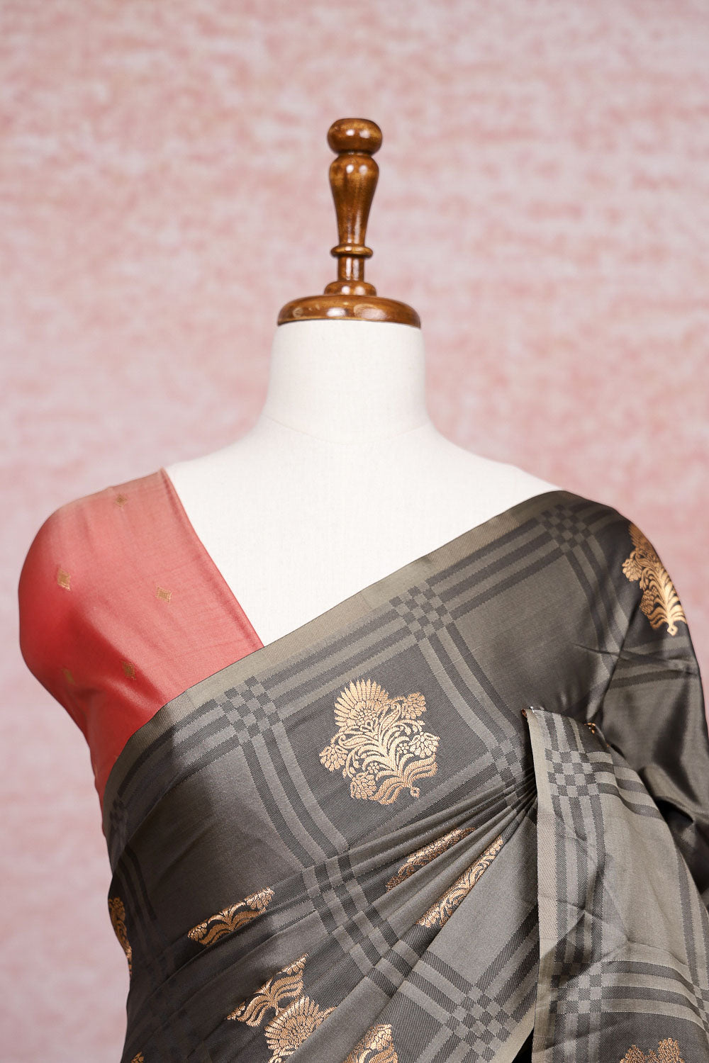 Grey Semi Silk Saree