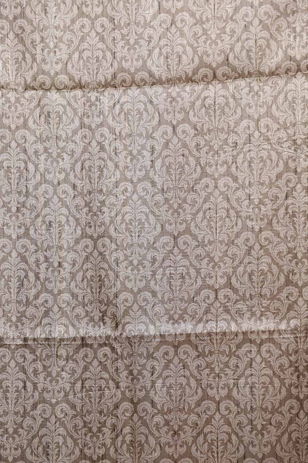 Grey Semi Tussar Saree