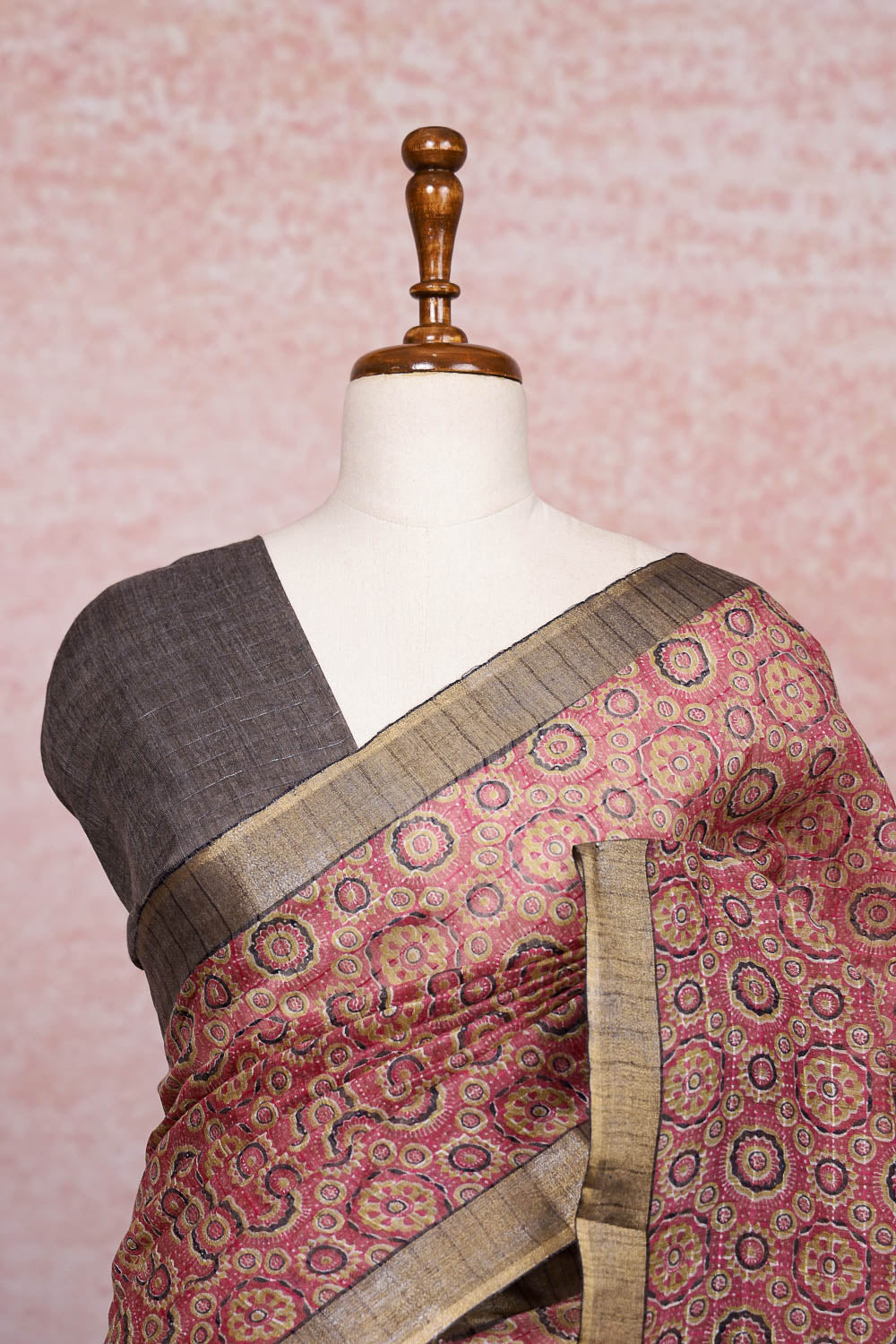 Rose Semi Tussar Saree