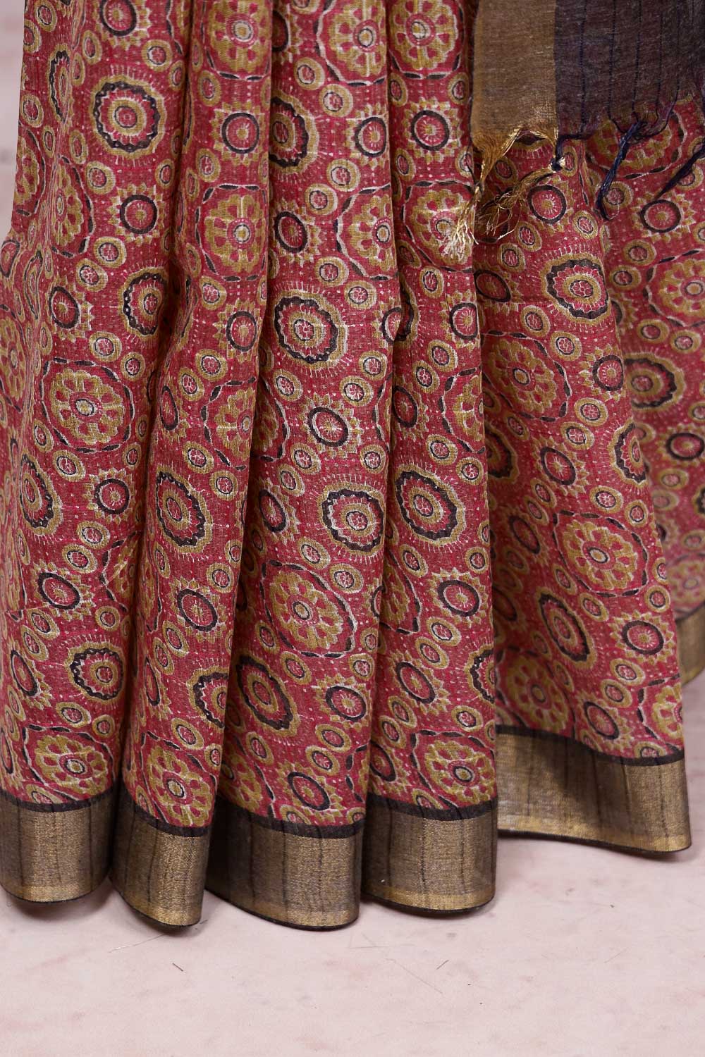Rose Semi Tussar Saree
