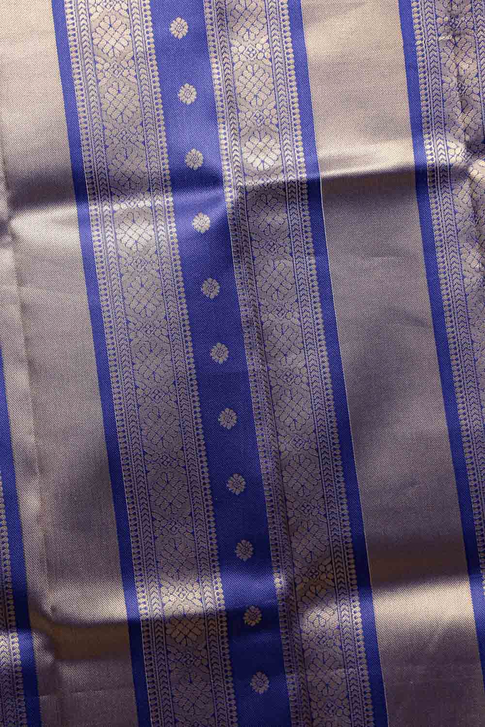 Peacock Blue Semi Silk Saree