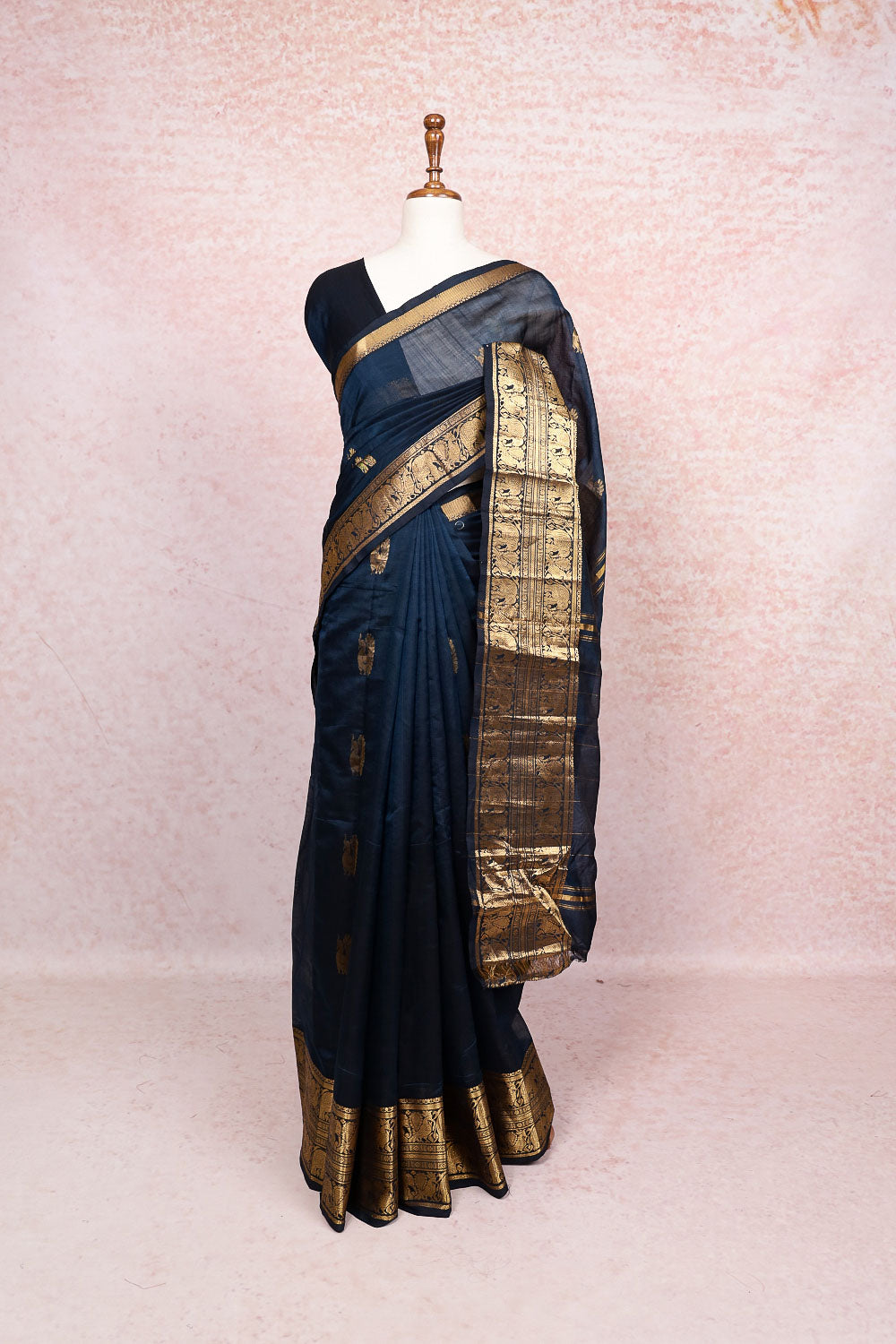 Dark Blue Silk Saree