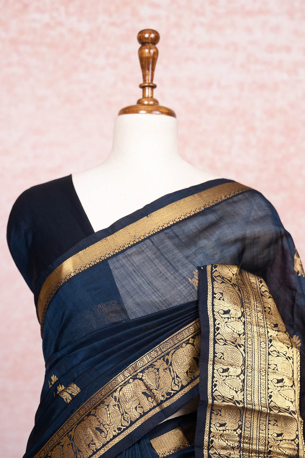 Dark Blue Silk Saree