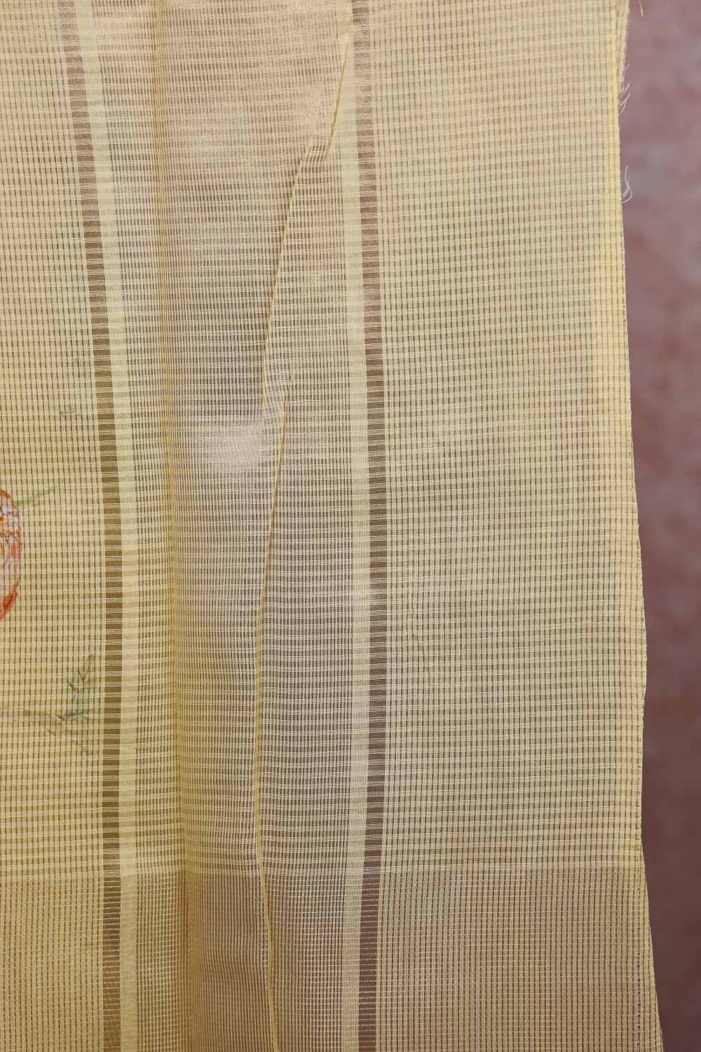 Golden Yellow Cotton Saree