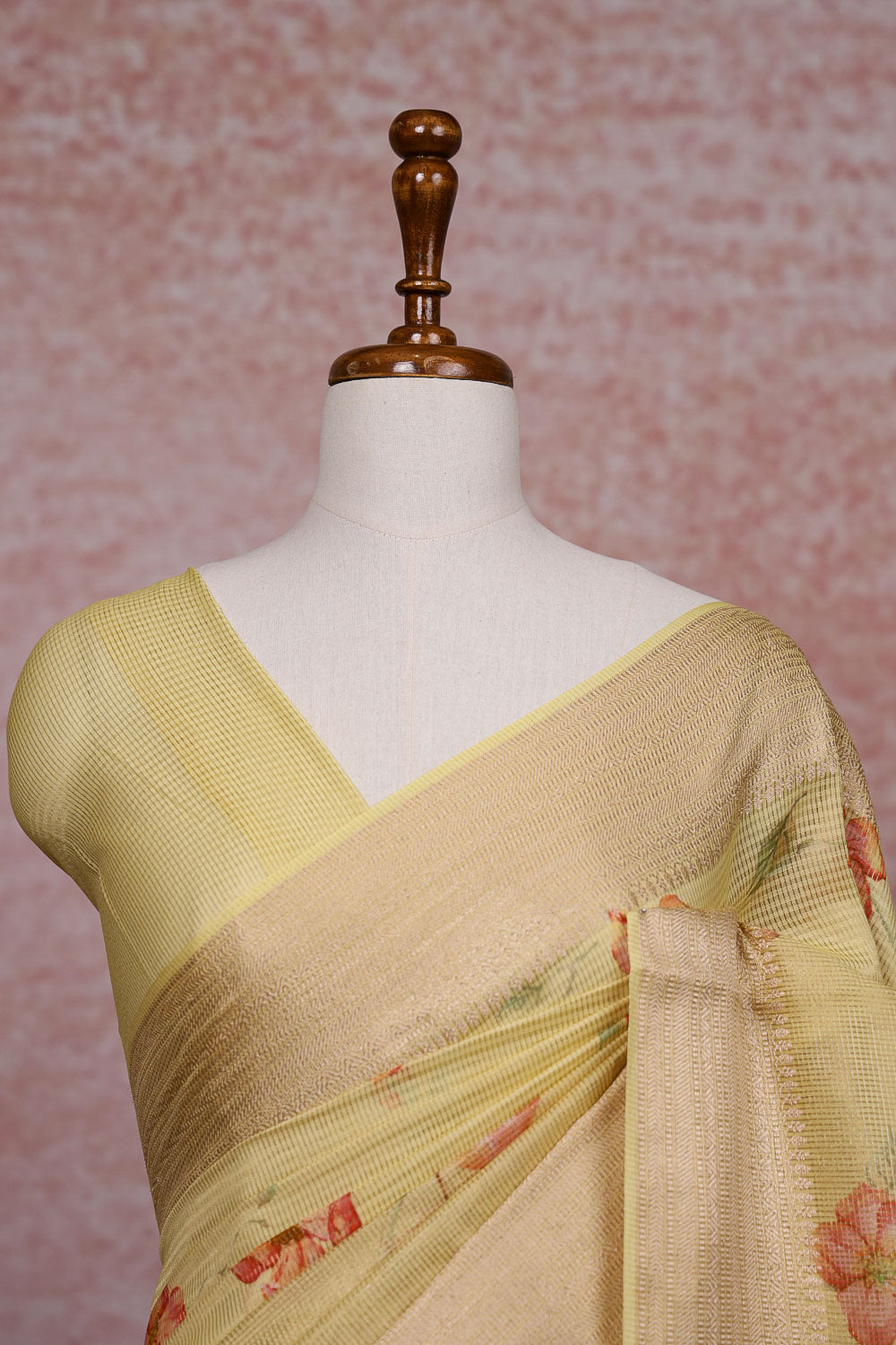 Golden Yellow Cotton Saree
