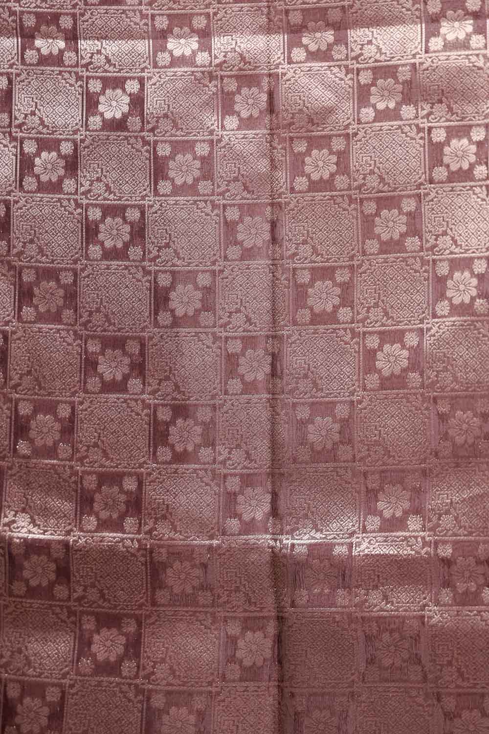 Coffee Brown Semi Silk Saree
