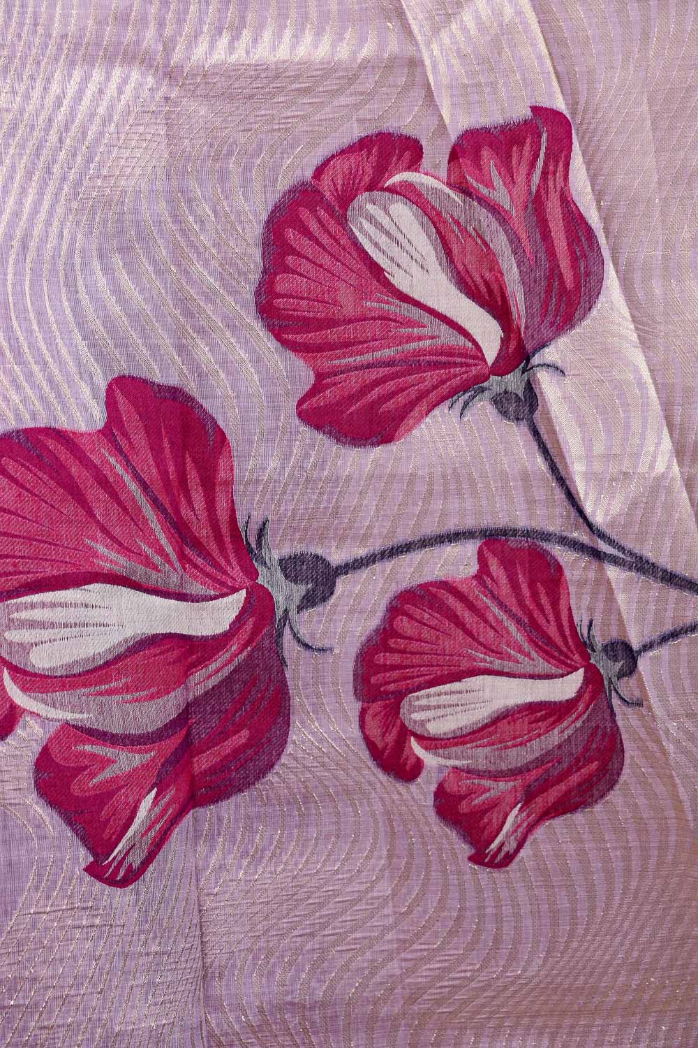 Lavender Cotton Saree