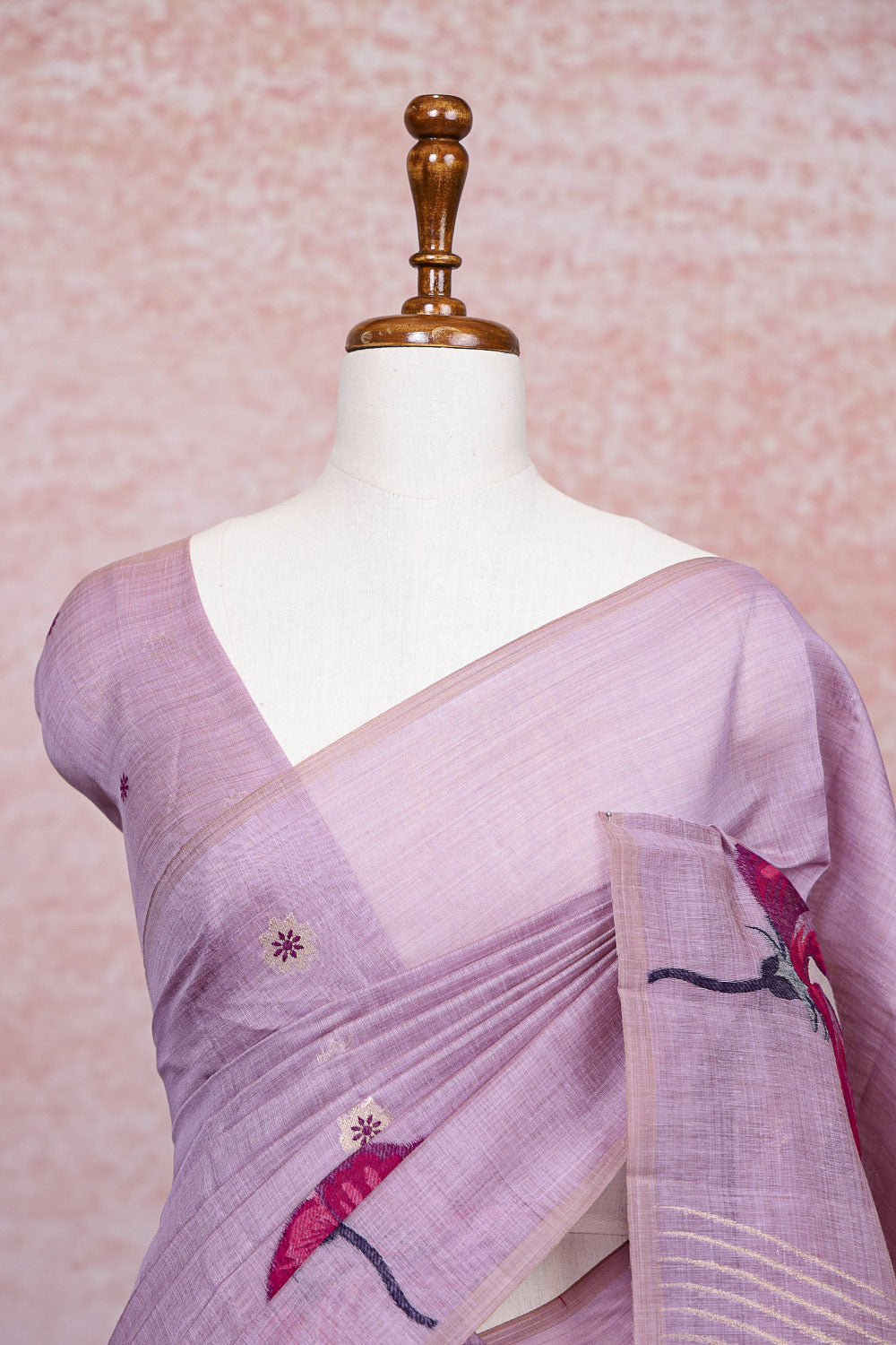 Lavender Cotton Saree