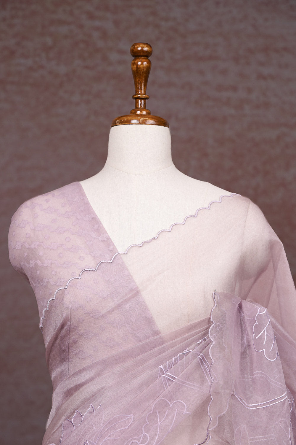 Light Lavender Organza Saree