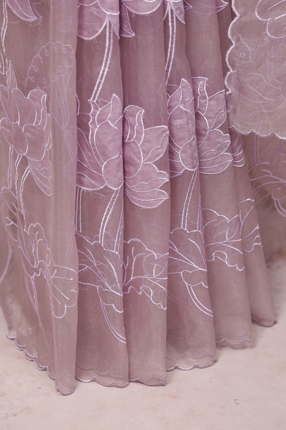 Light Lavender Organza Saree