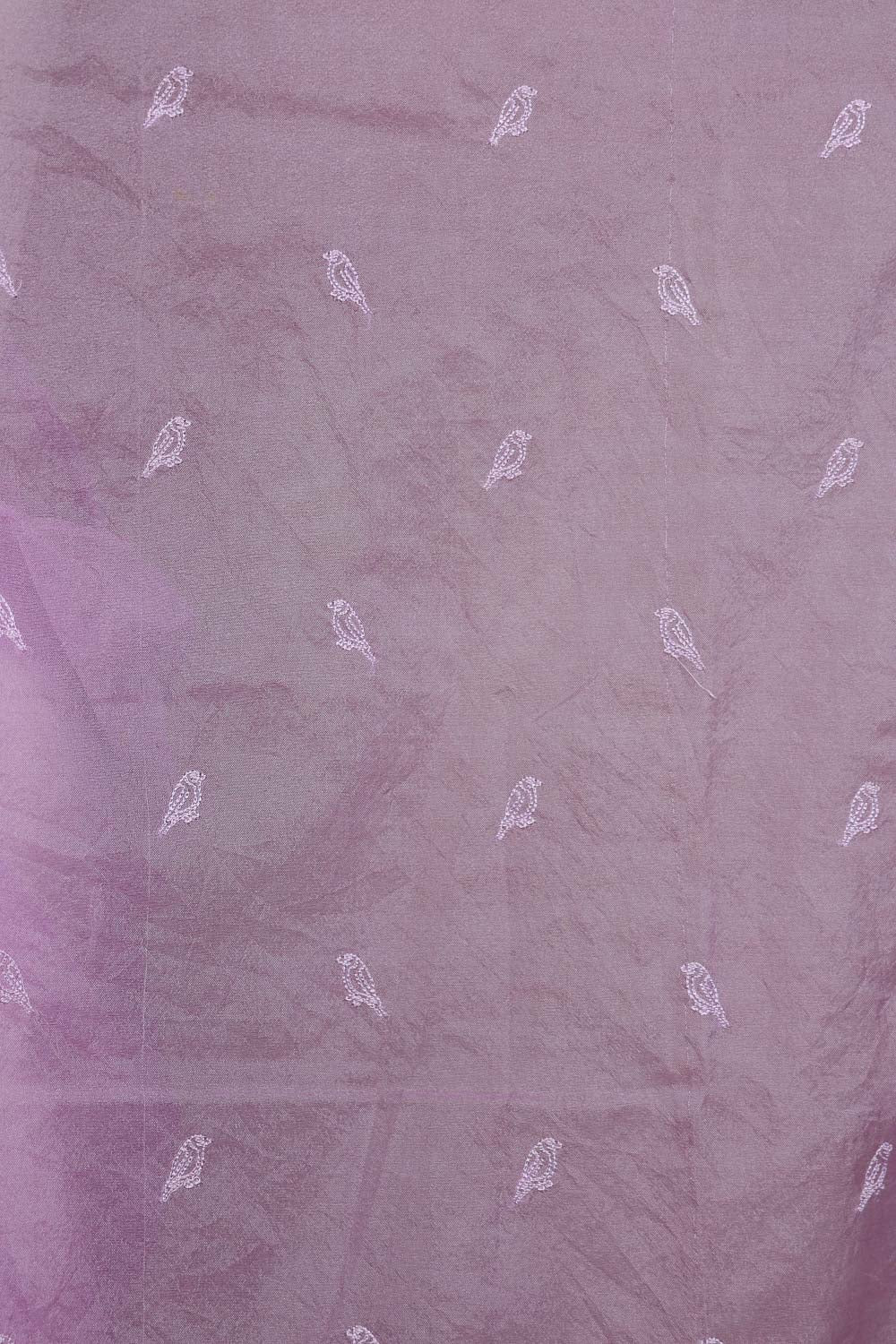 Lavender Organza Saree