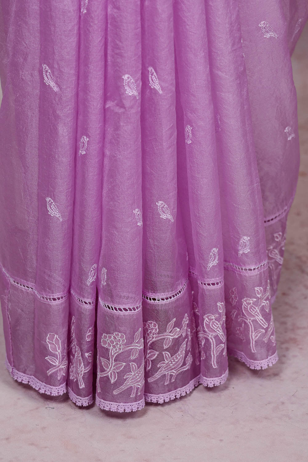 Lavender Organza Saree
