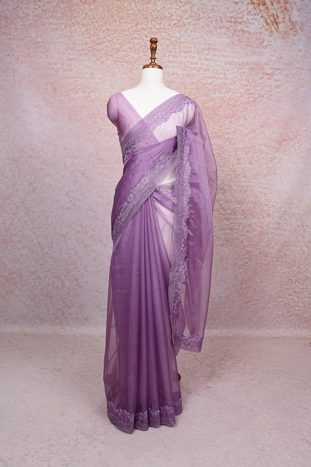 Purple Organza Saree