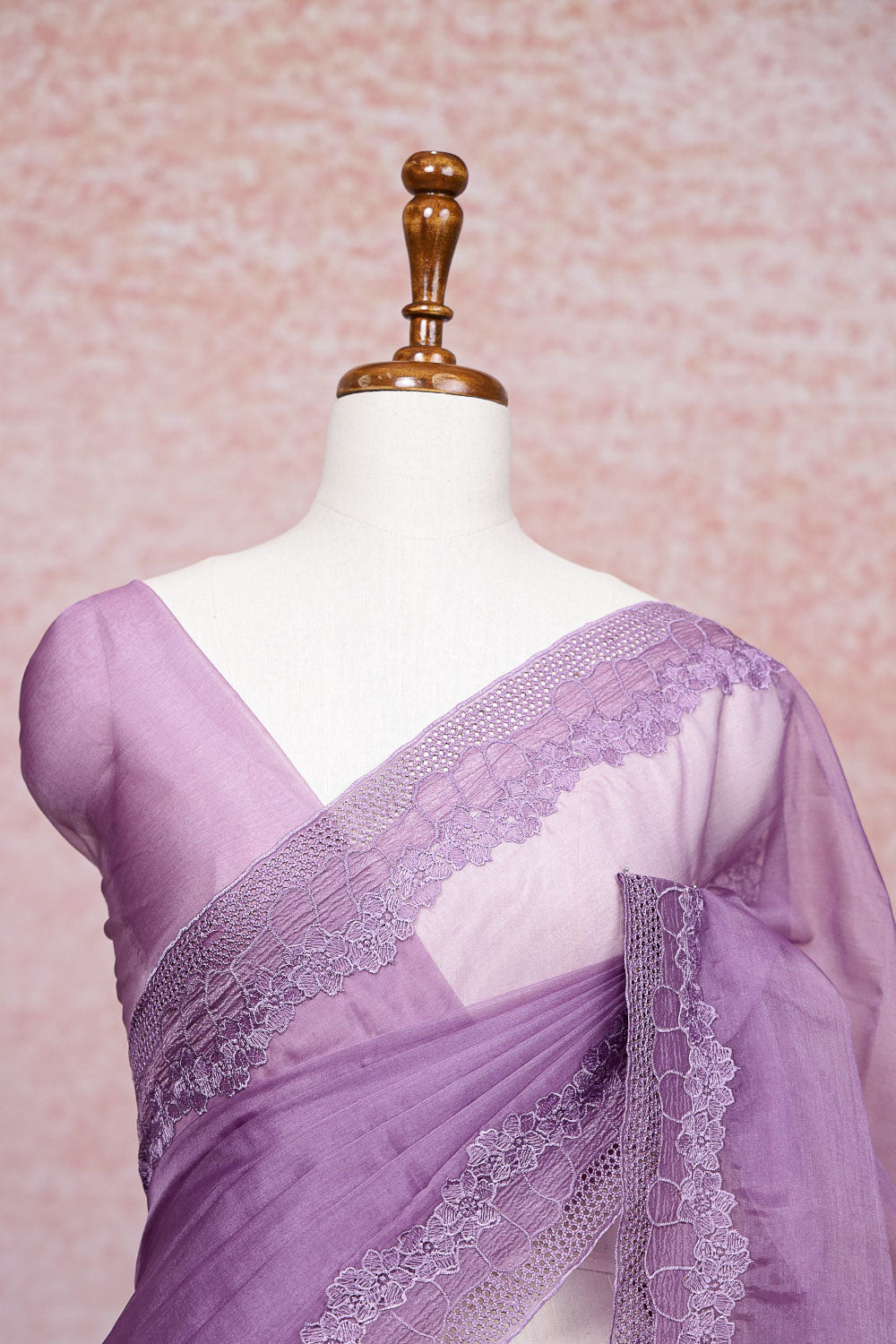 Purple Organza Saree