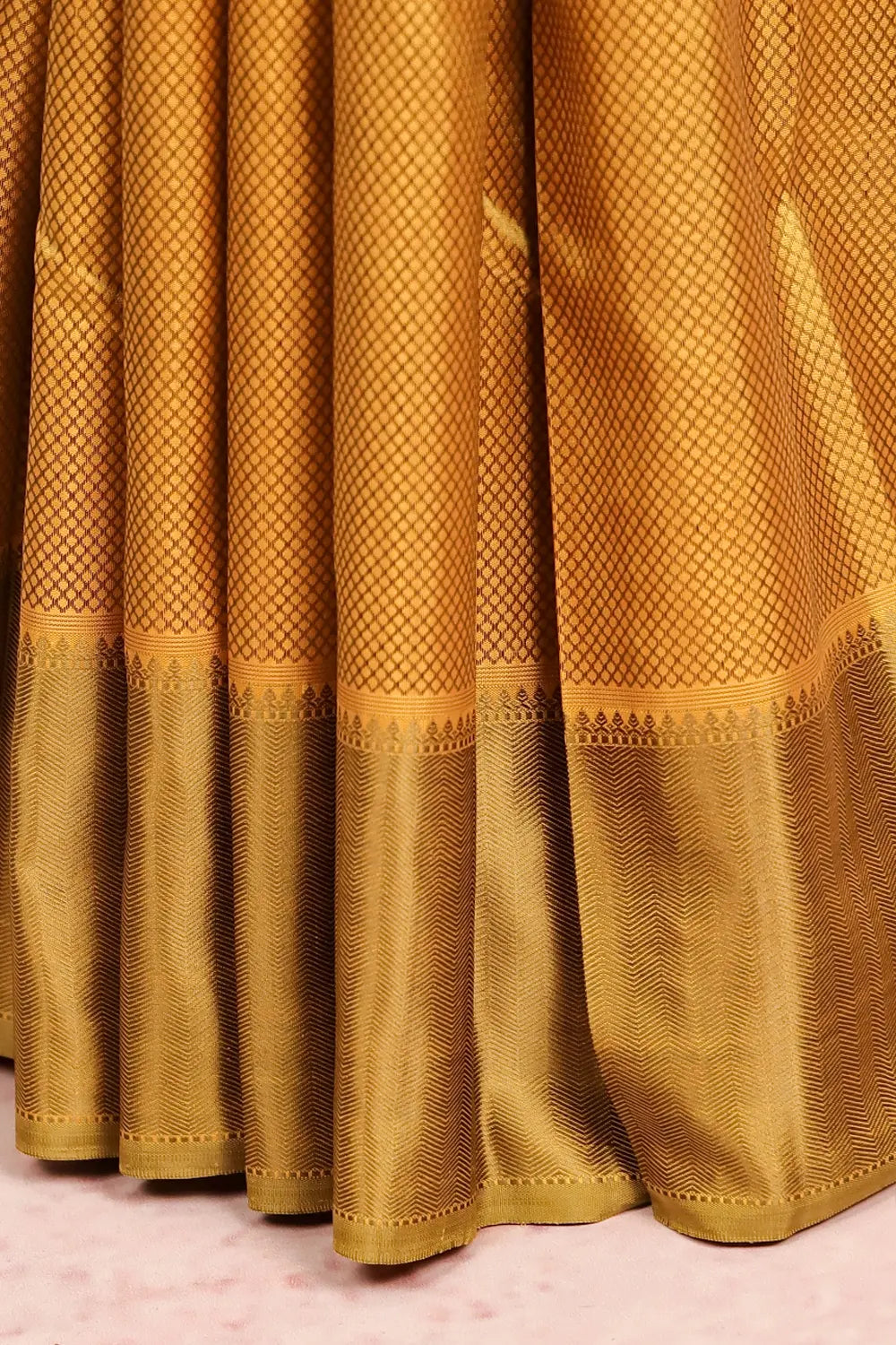 Lemon Yellow Kancheepuram Silk Saree