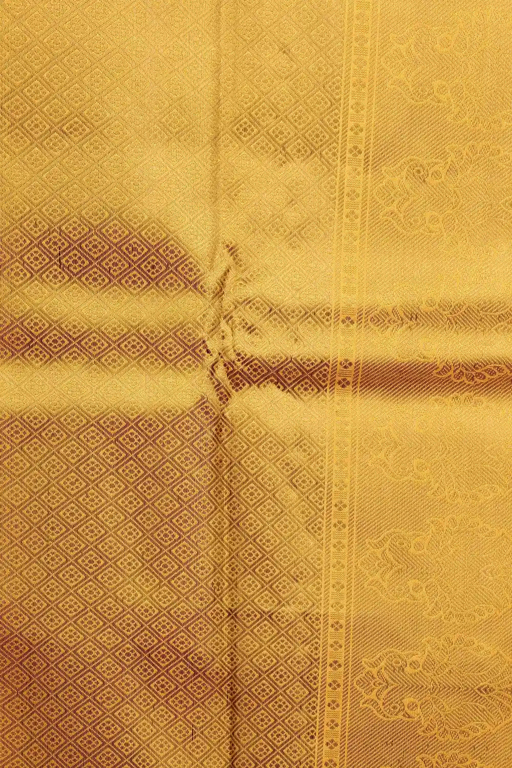 Lemon Yellow Kancheepuram Silk Saree