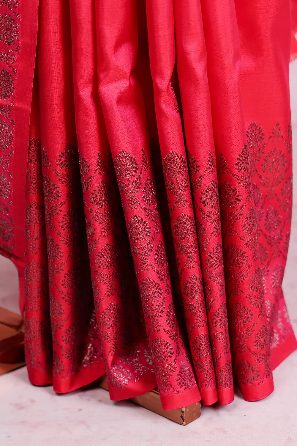 Rani Pink Kancheepuram Soft Silk Saree