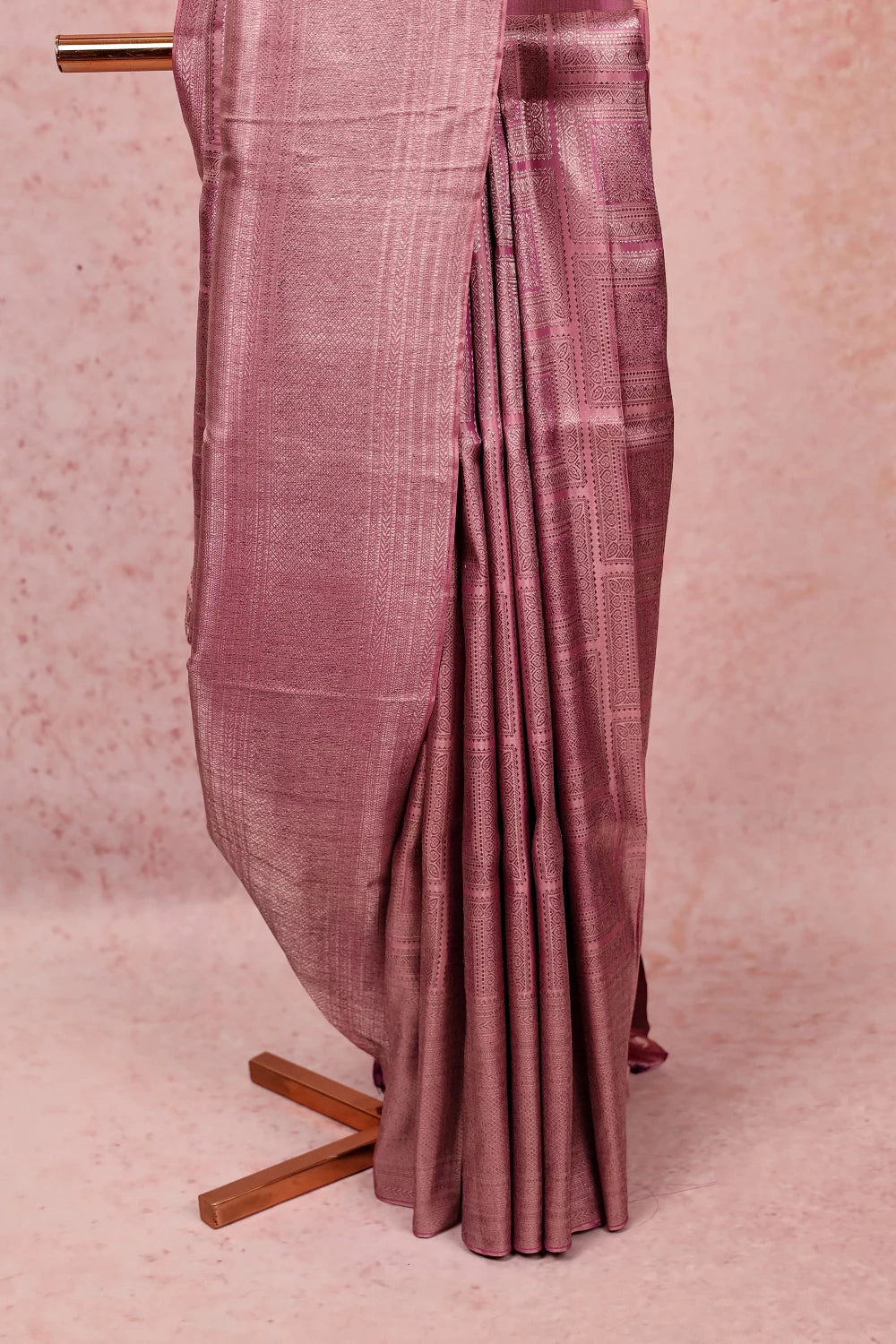 Onion Pink Kancheepuram Silk Saree