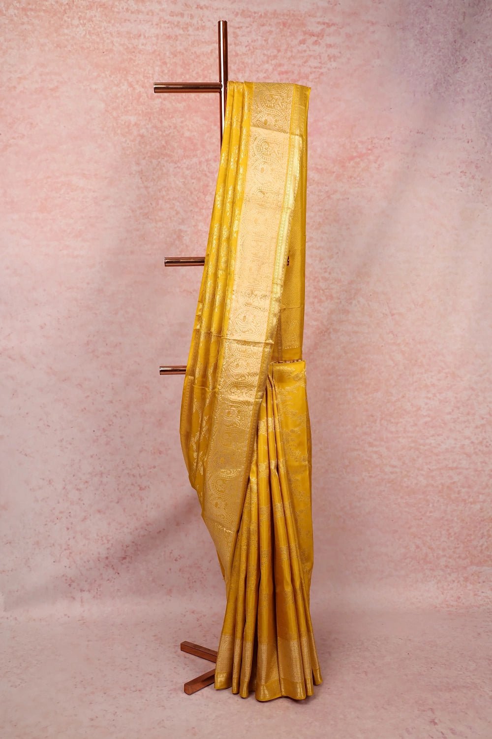 Yellow Kancheepuram Silk Saree