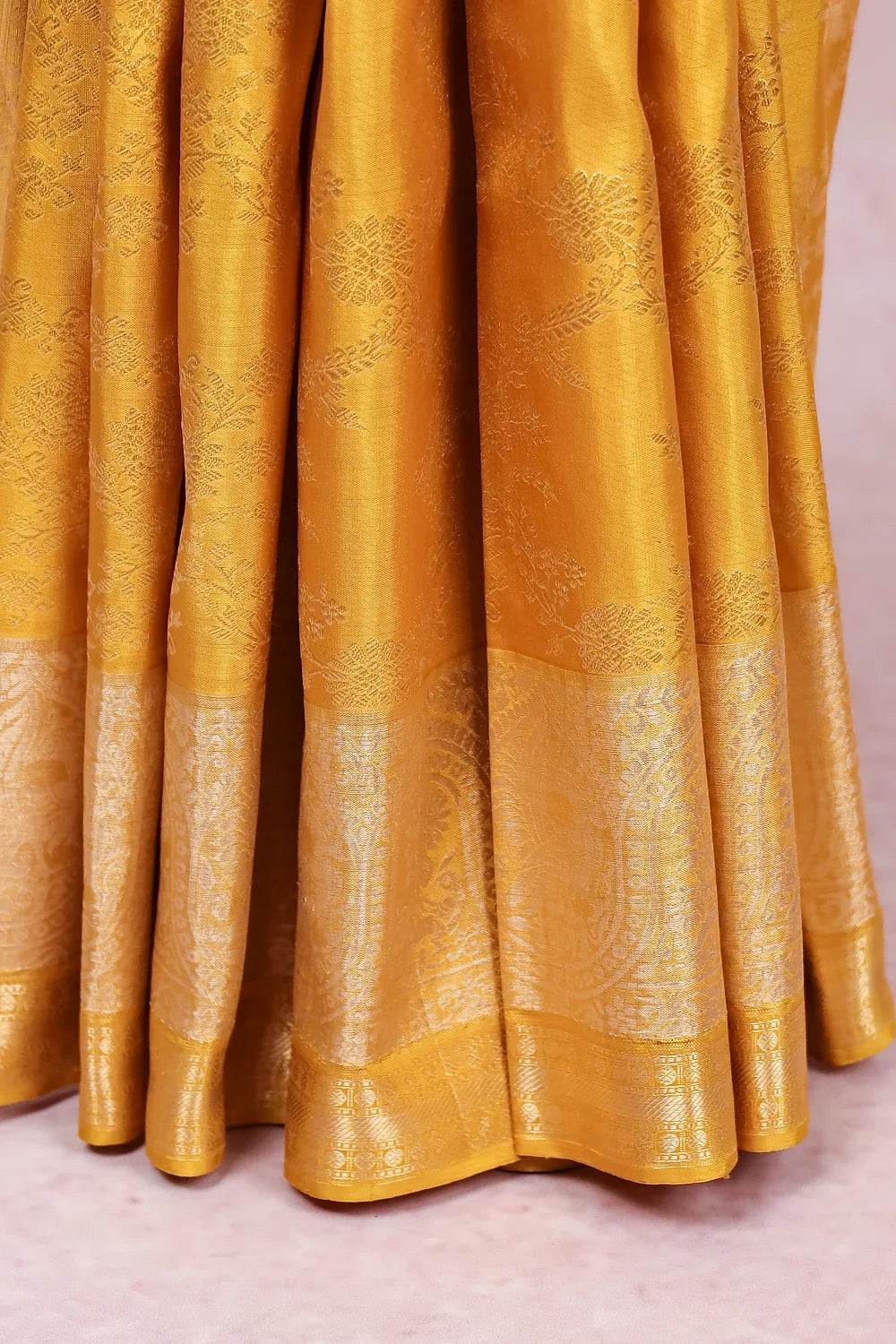 Yellow Kancheepuram Silk Saree
