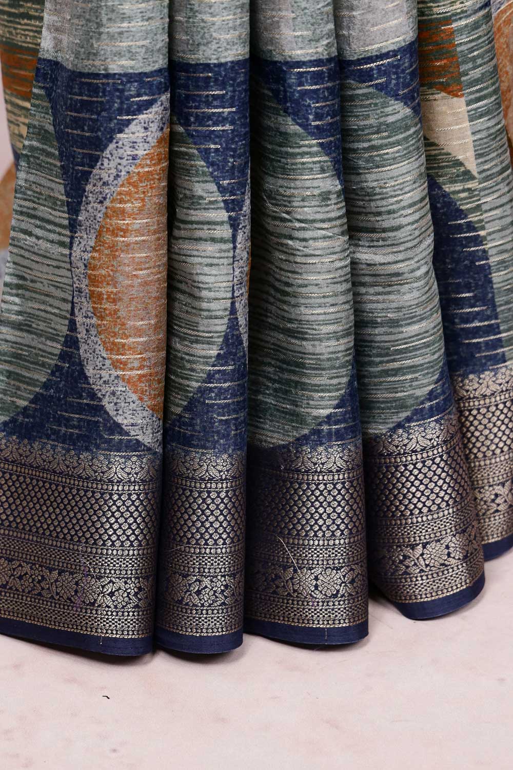 Multi Colours Semi Organza Saree