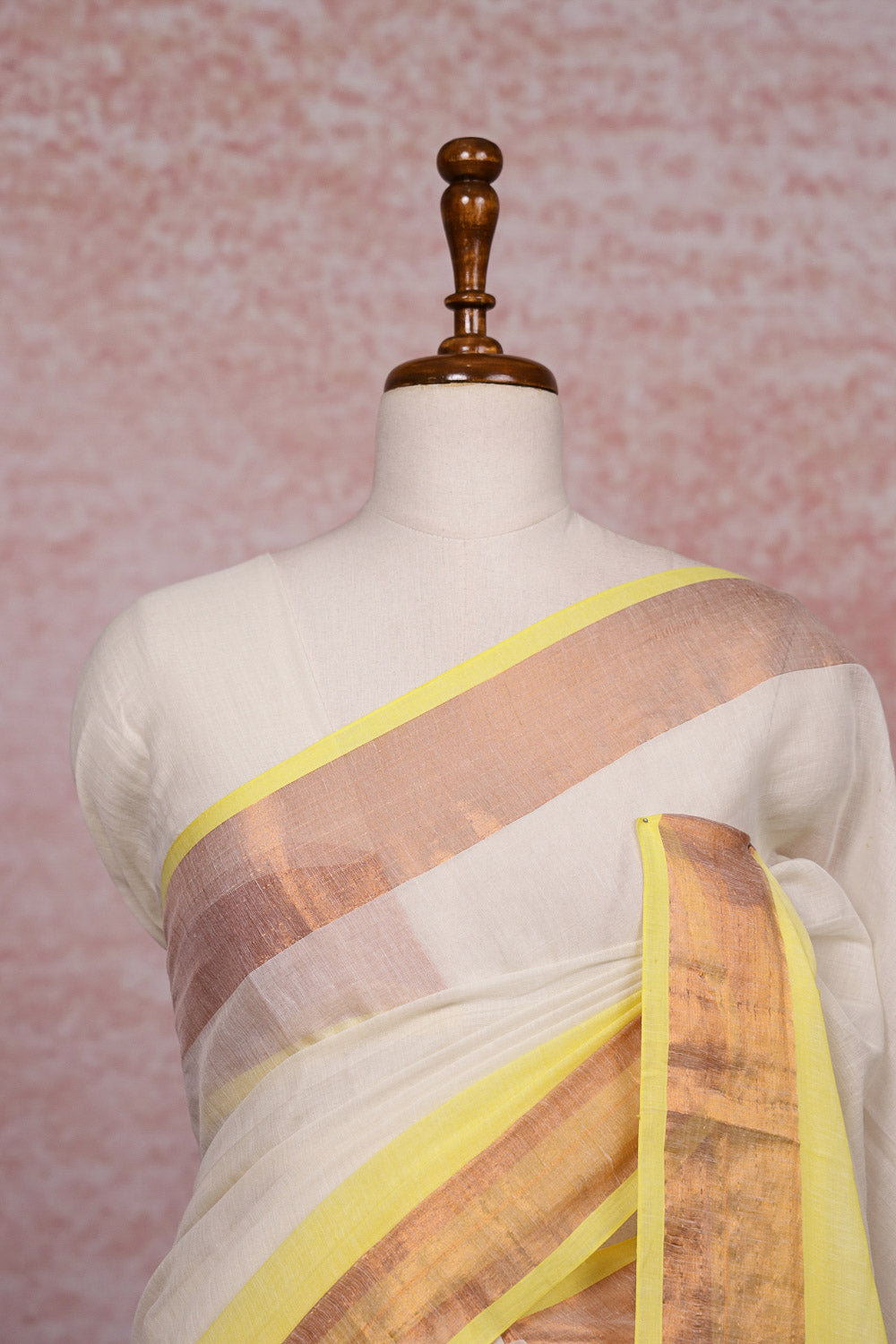 Cream Cotton Saree