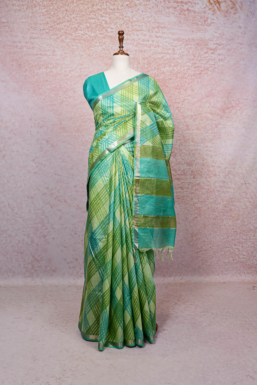 Green Semi Silk Saree