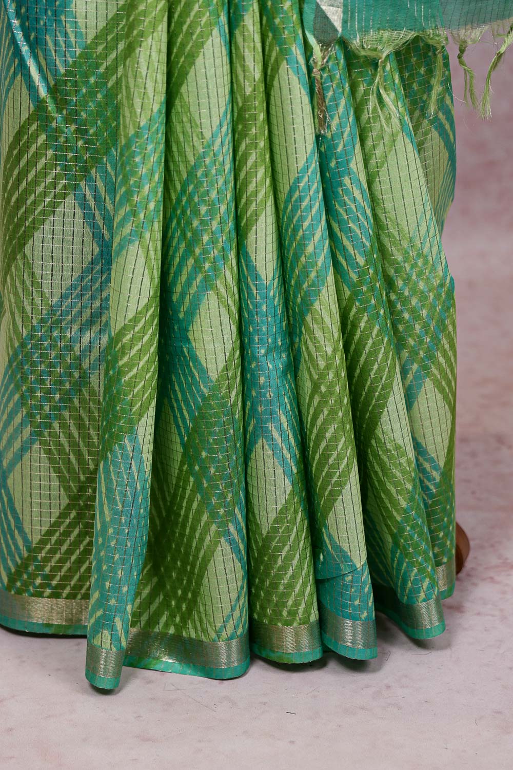 Green Semi Silk Saree