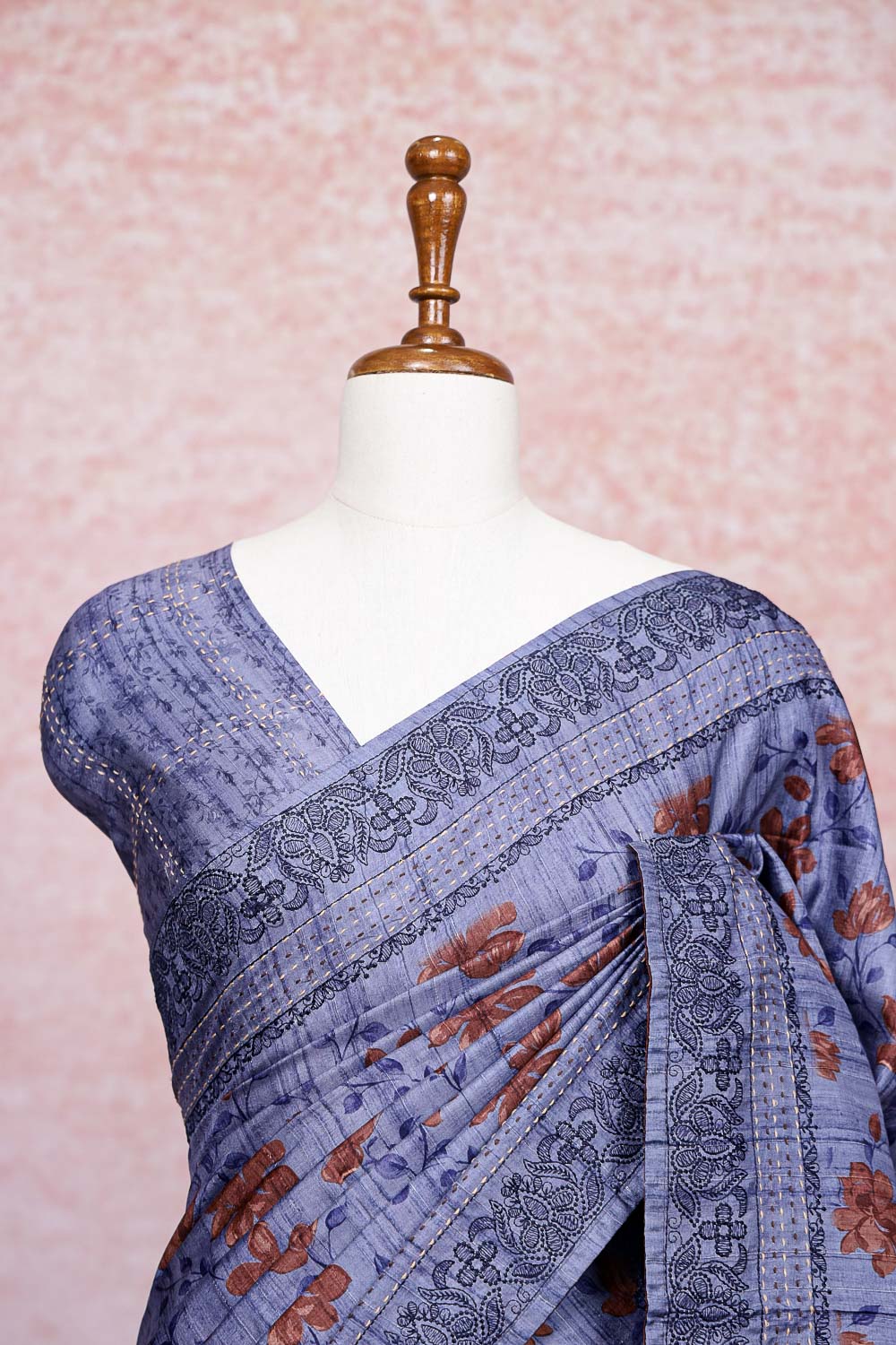 Blue Semi Silk Saree