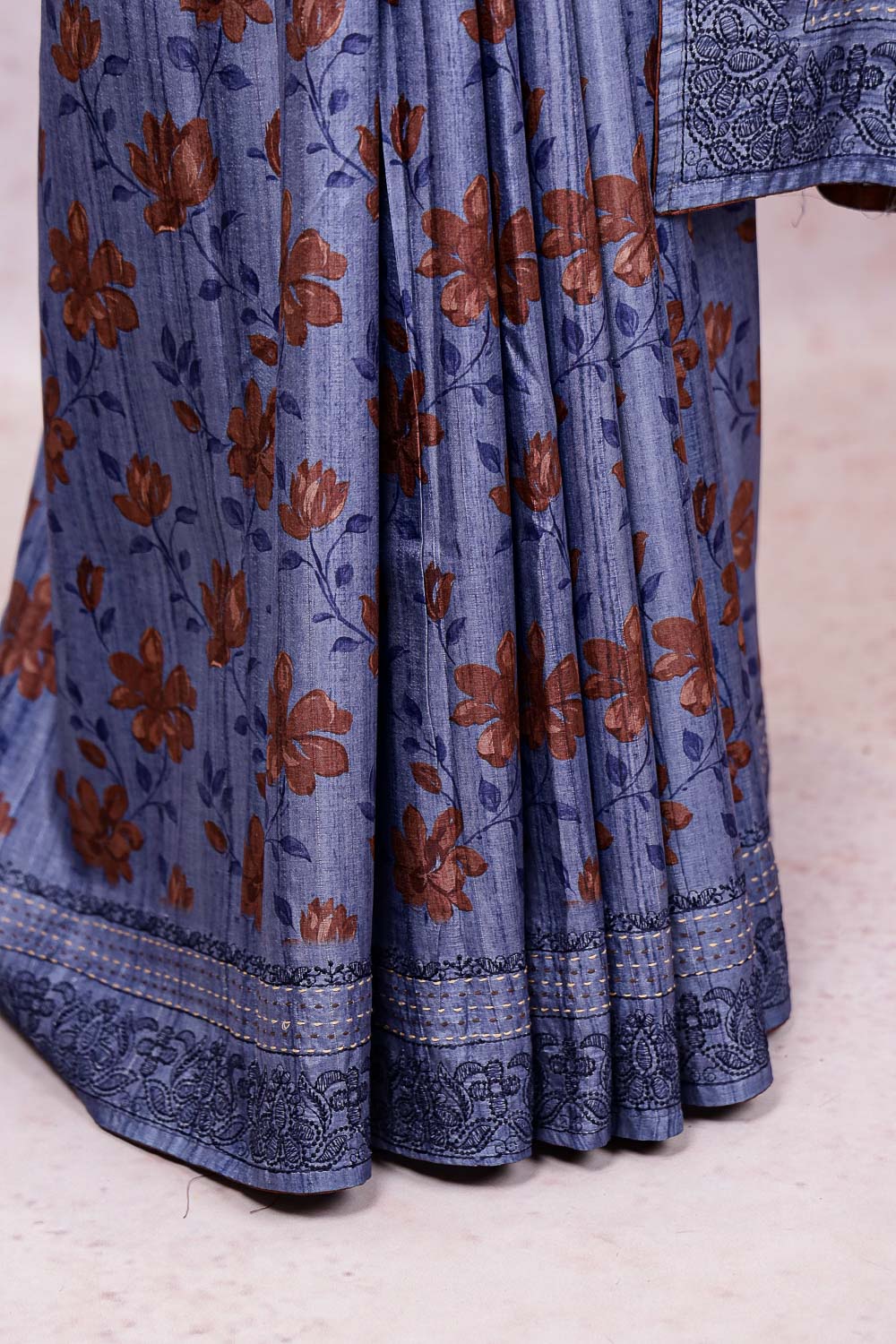 Blue Semi Silk Saree