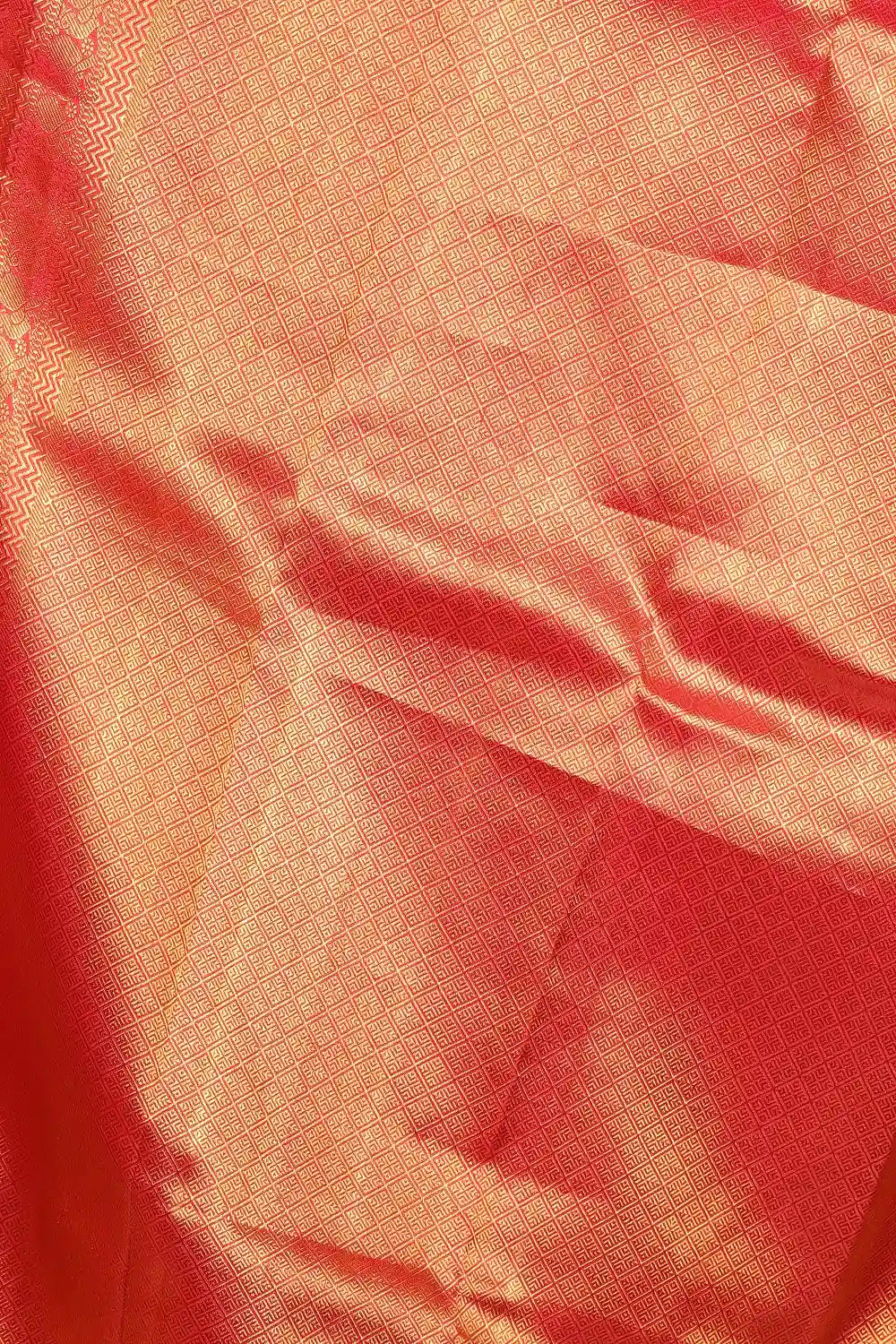 Peach Kancheepuram Silk Saree