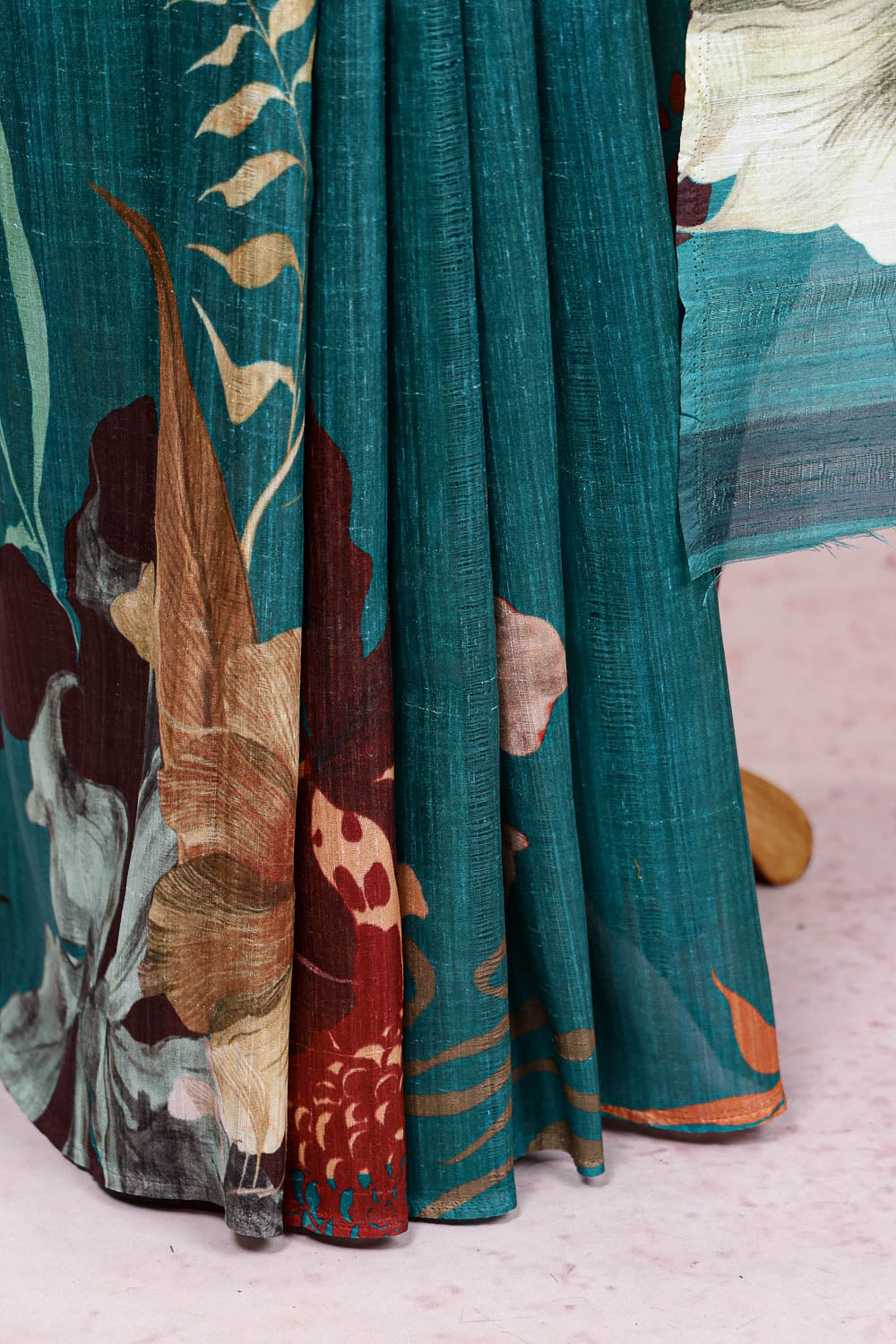 Green Semi Jute Saree