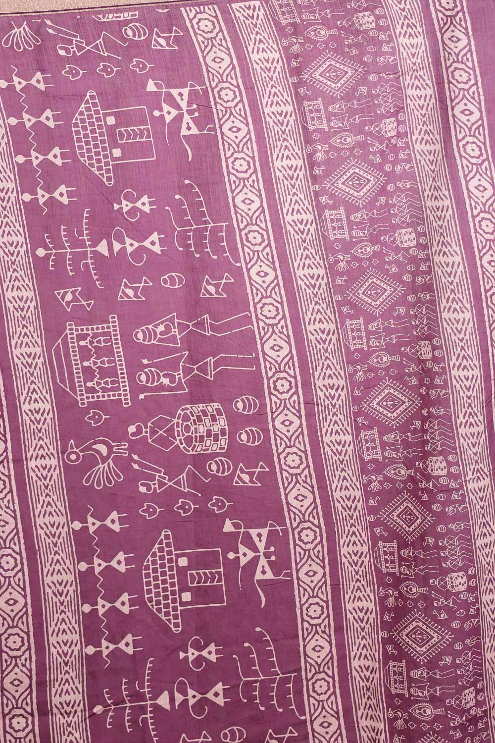 Onion Pink Semi Chanderi Saree