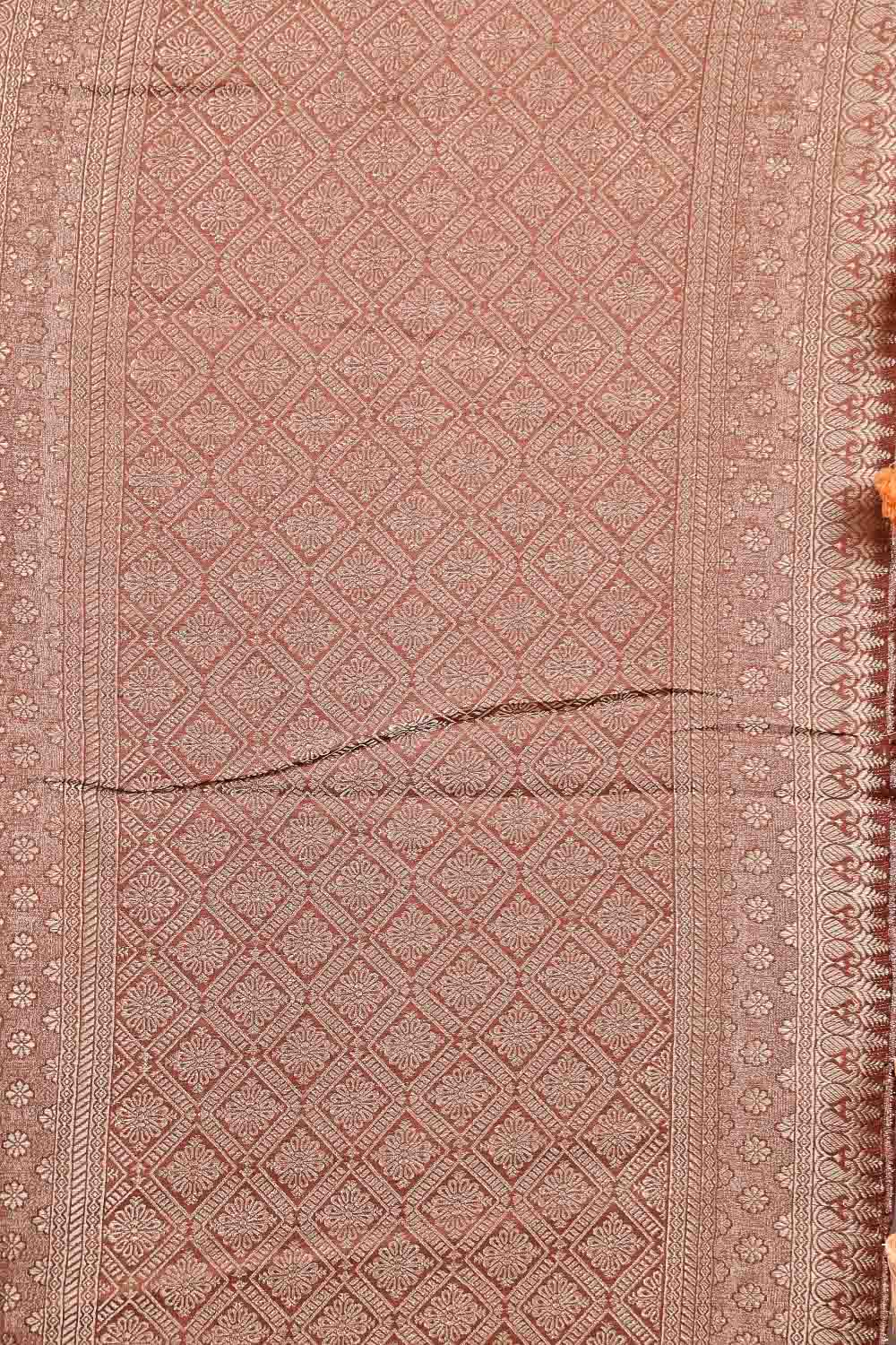 Light Brown Dola Silk Saree