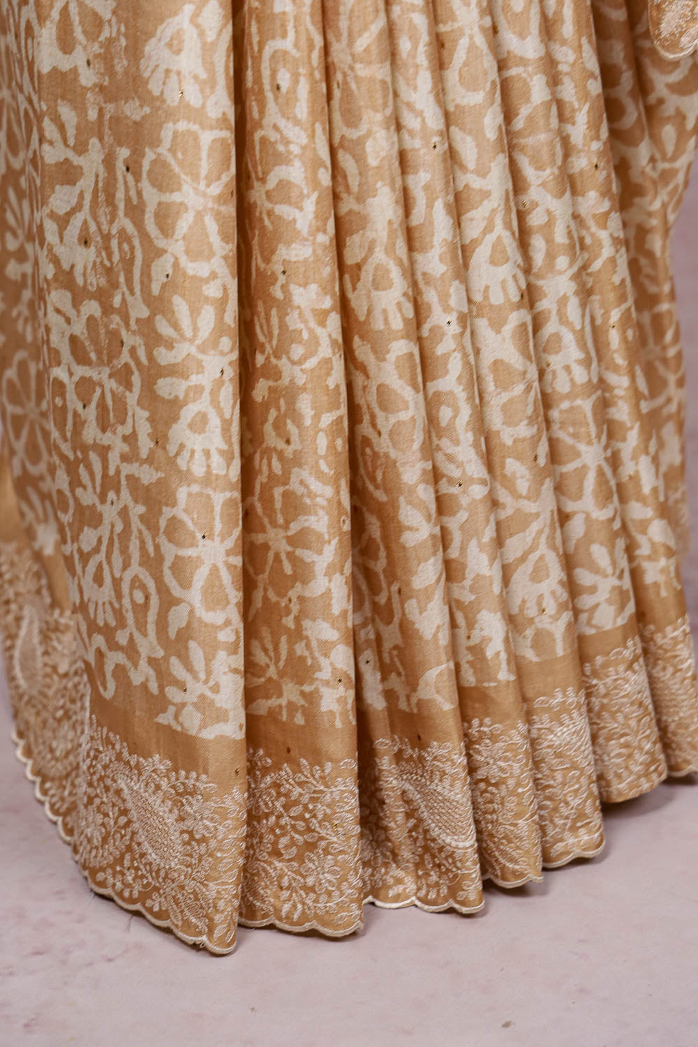 Peach Semi Silk Saree