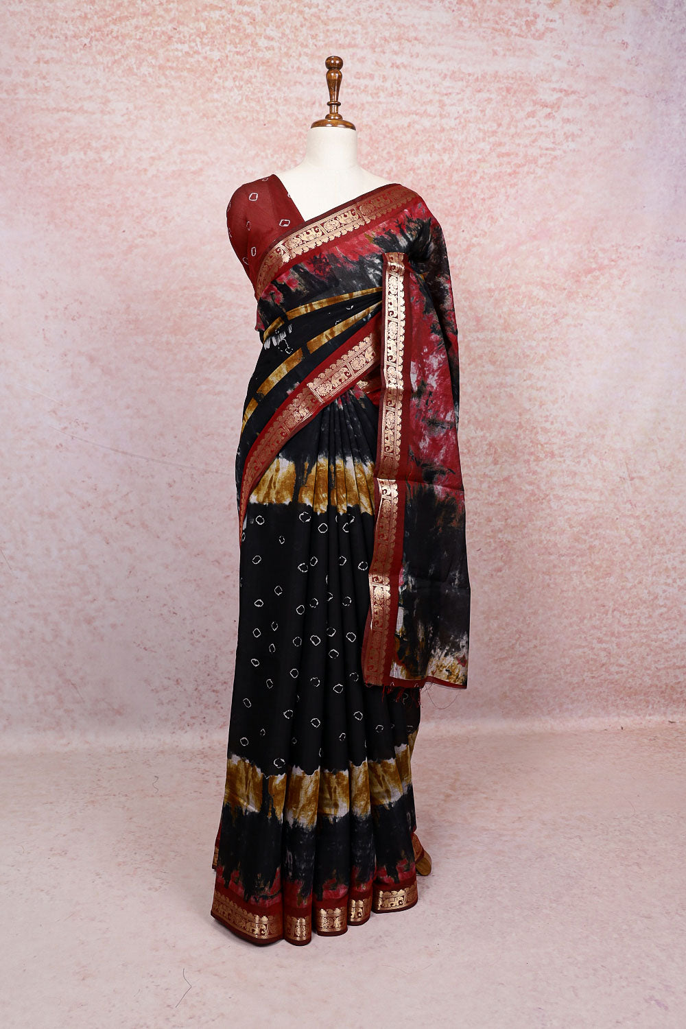 Black Semi Silk Saree