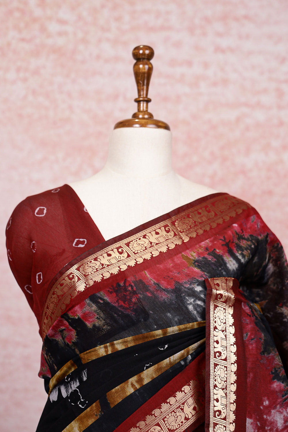 Black Semi Silk Saree