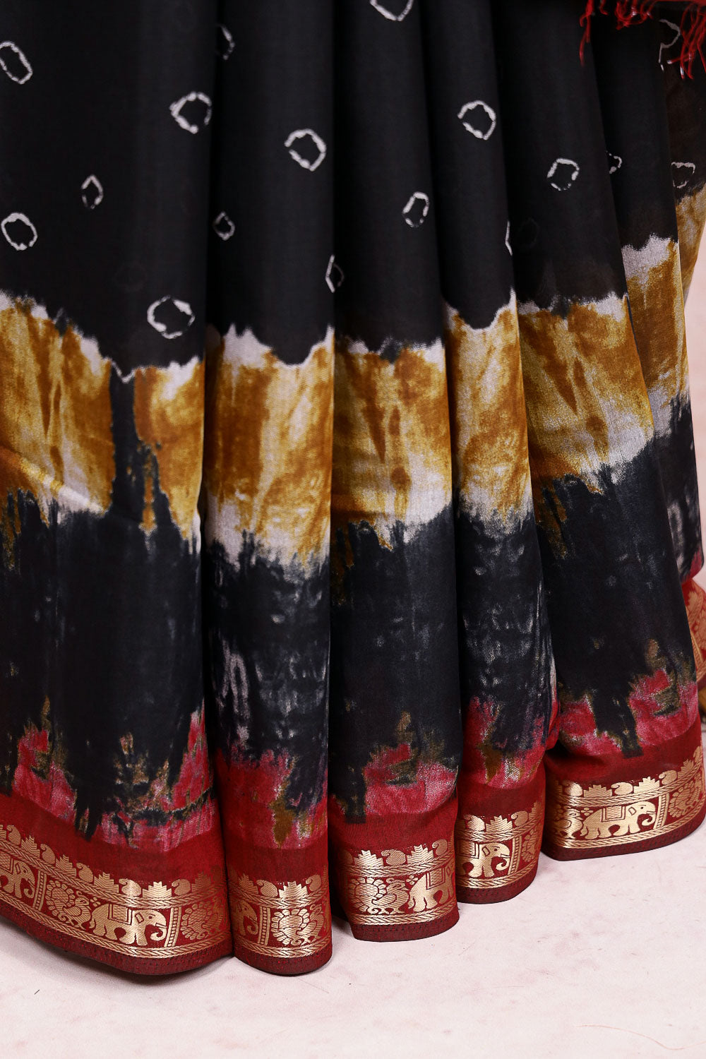 Black Semi Silk Saree