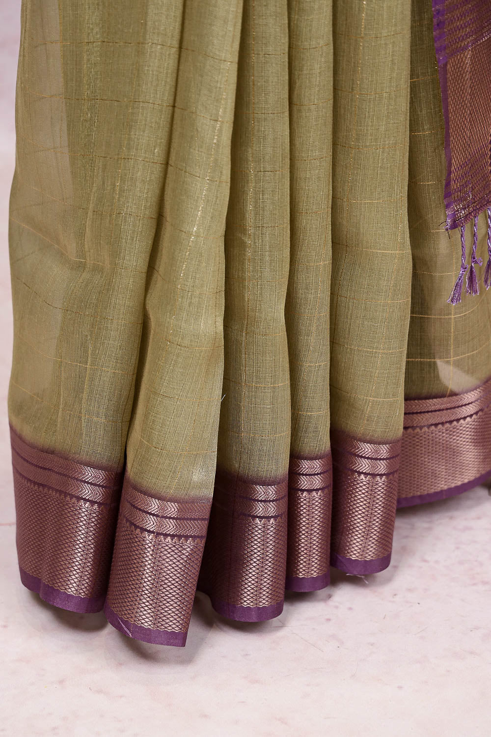 Green Semi Tissue Saree