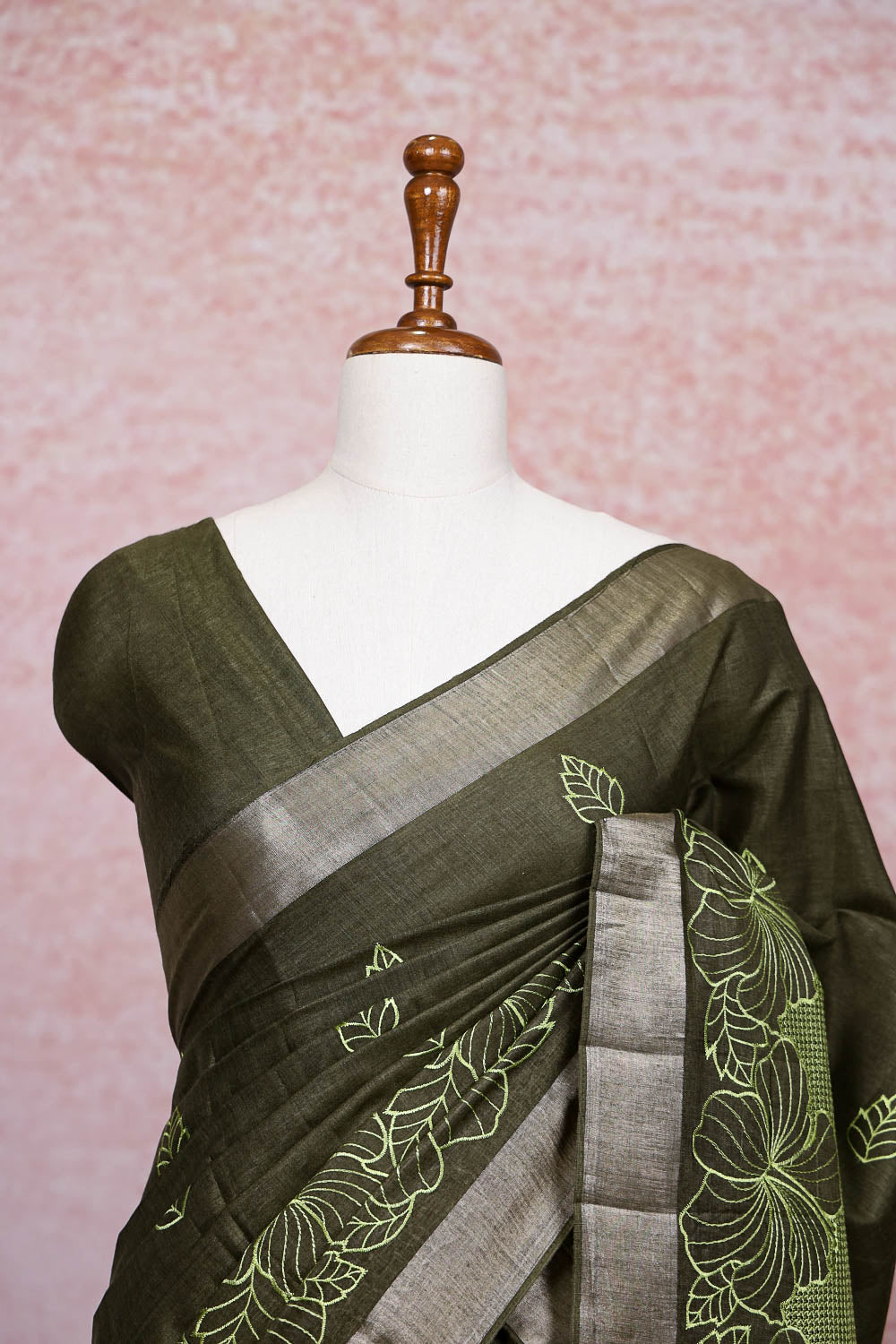 Cheryupayar Green Semi Silk Saree