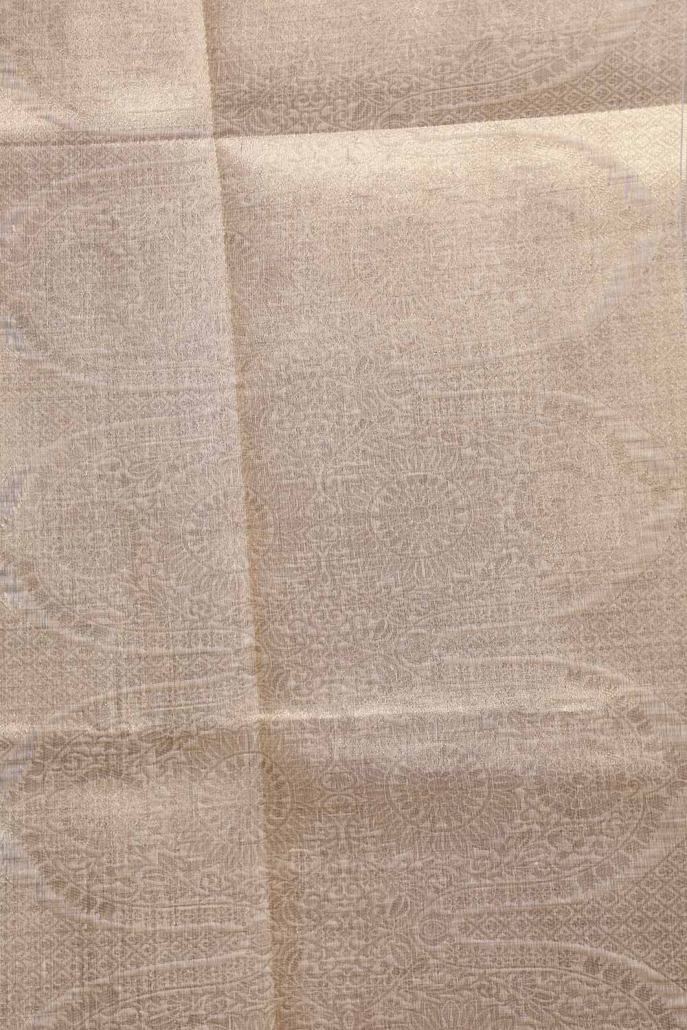 Dark Cream Chanderi Saree