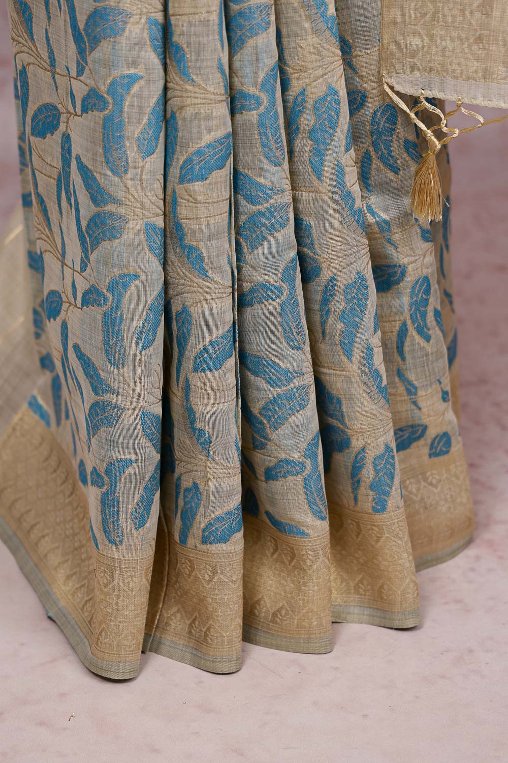 Dark Cream Chanderi Saree