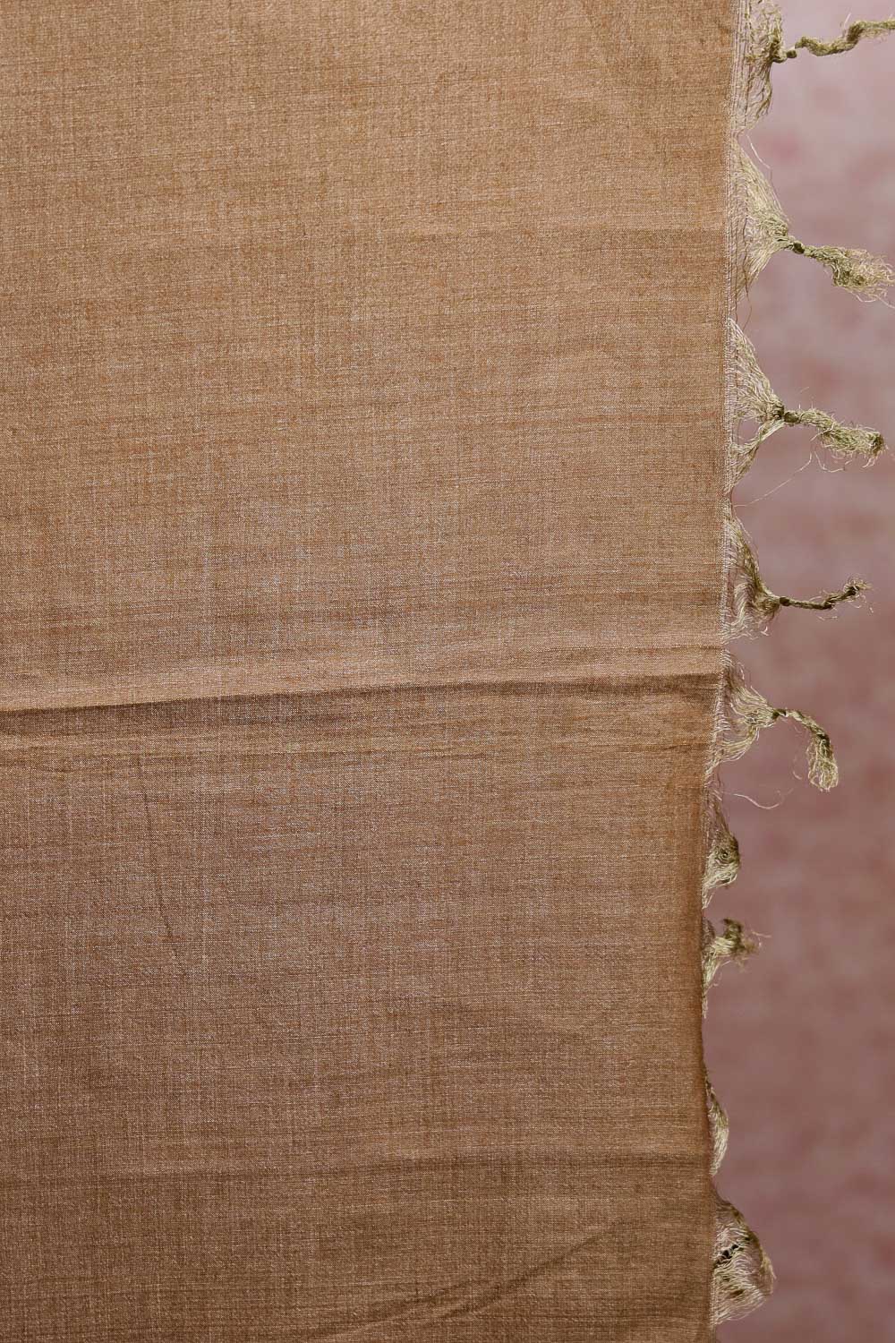Mocha Brown Semi Tussar Saree