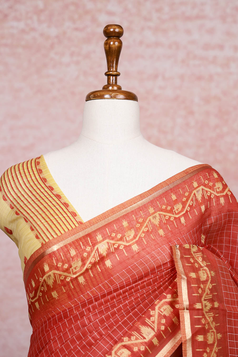 Orange Semi Tussar Saree
