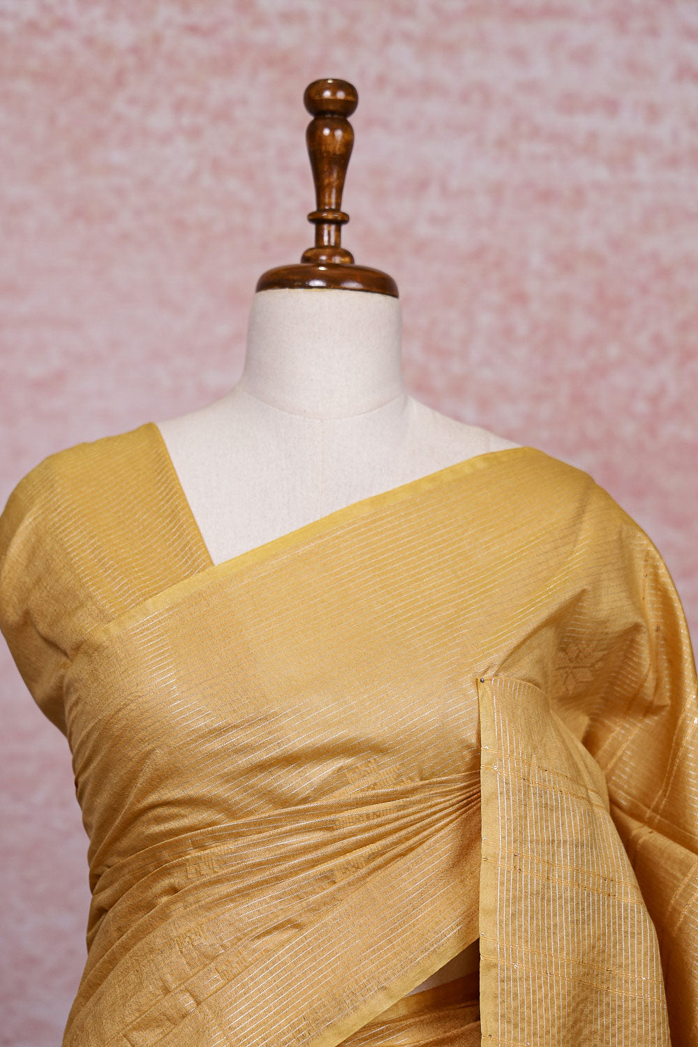 Yellow Semi Tussar Saree