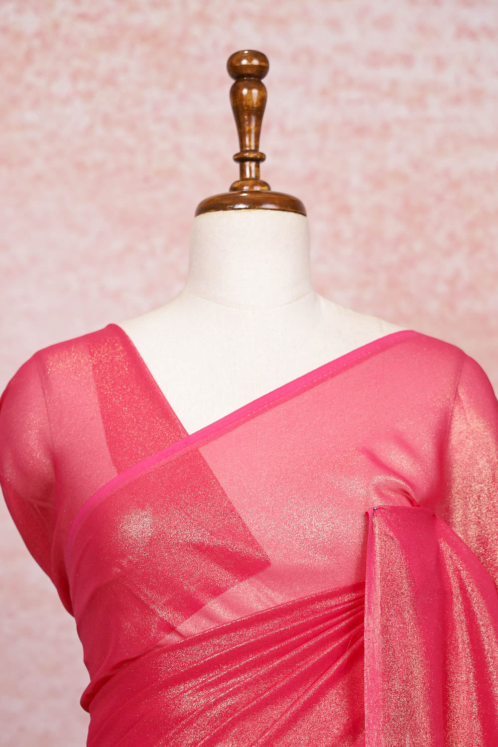 Pink Chiffon Saree